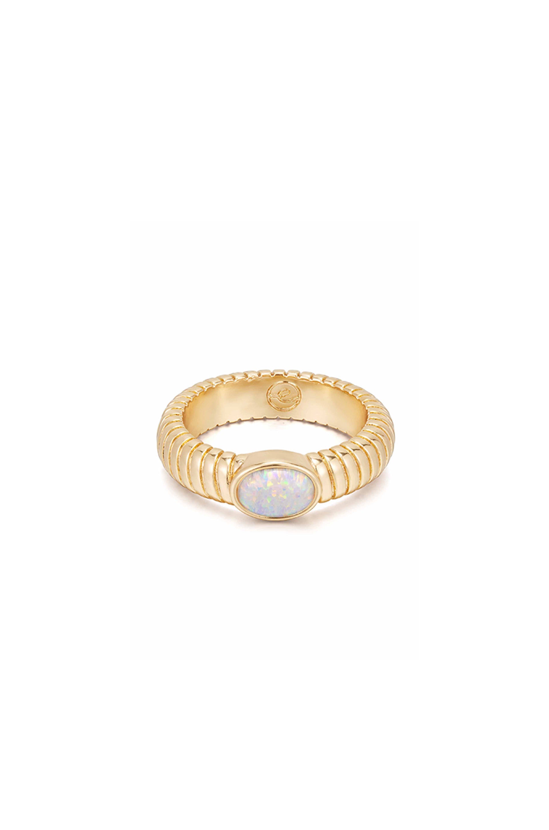 Opal Flex Ribbed Ring - Adjustable Stackable Jewelry for Women, Dainty Elegant Band for Everyday Wear & Special Occasions
