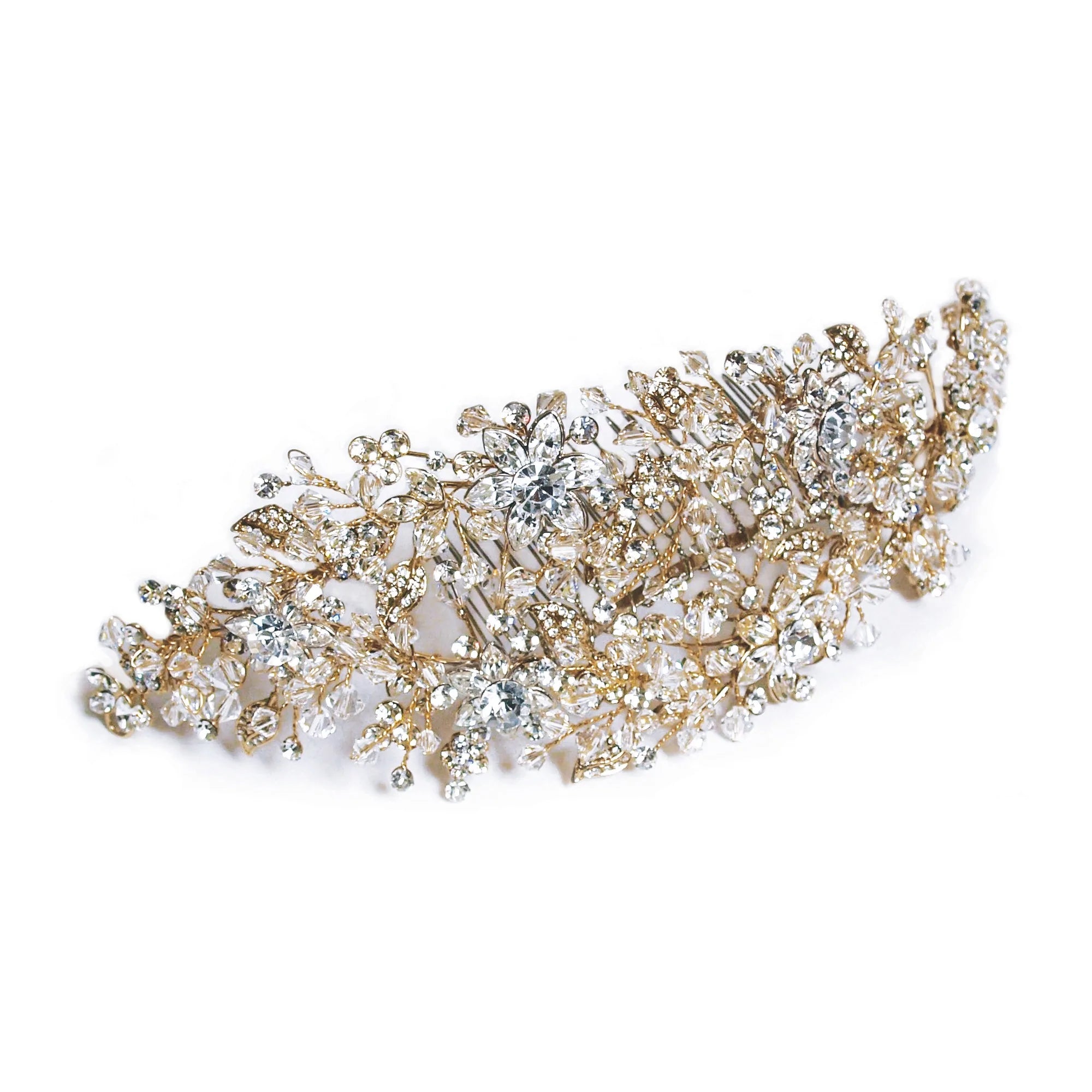 Gold Crystal Bridal Hair Comb - Elegant Wedding Hair Accessory for Brides, Bridesmaids & Prom | Perfect for Weddings, Formal Events & Special Occasions