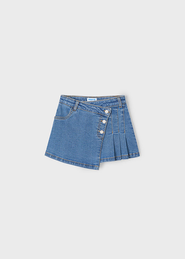 Stylish High Waist Pleated Denim Skirt for Women - Trendy A-Line Mini Skirt with Pockets - Perfect for Casual Outfits, Date Nights & Summer Fashion