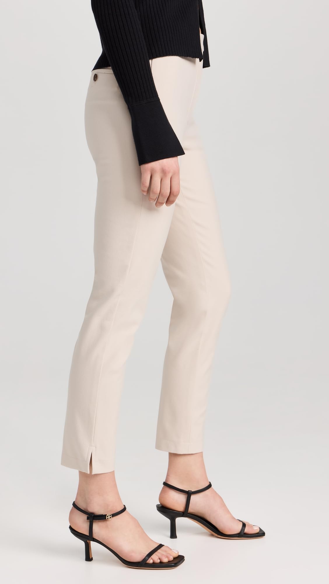 Theory Women's High Waisted Tapered Dress Pants - Slim Fit Professional Work Pants for Office, Business Meetings & Formal Occasions