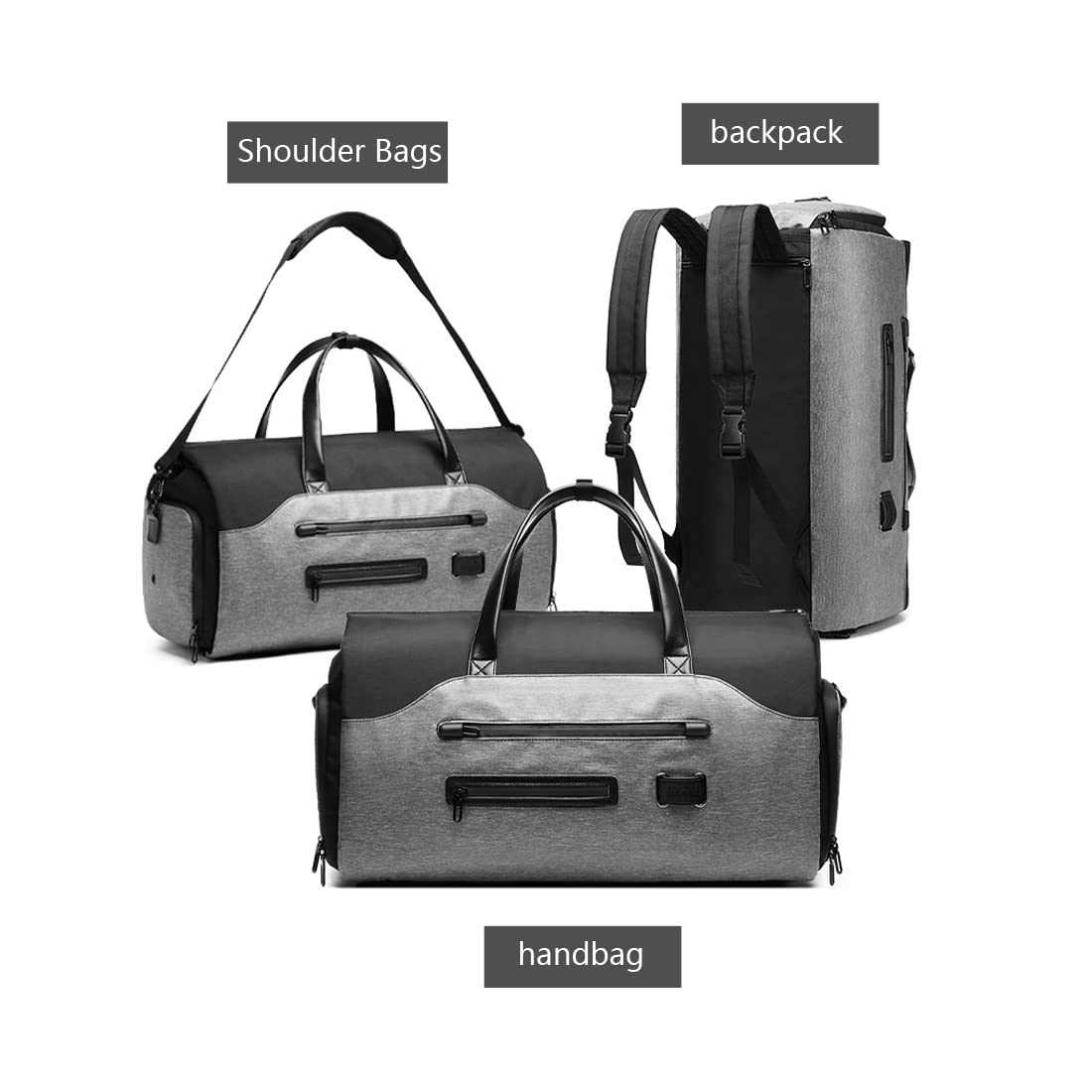 Waterproof Gym Duffle Bag for Women & Men - Sports, Workout, Travel & Weekend Getaway with Shoe & Wet Clothes Compartments | Perfect for Gym, Yoga, Swimming & Outdoor Activities