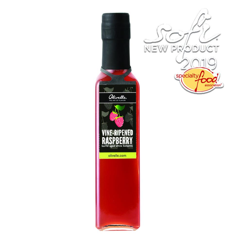 Premium Barrel Aged White Balsamic Vinegar with Vine-Ripened Raspberries - Perfect for Salads, Desserts & Gourmet Cooking