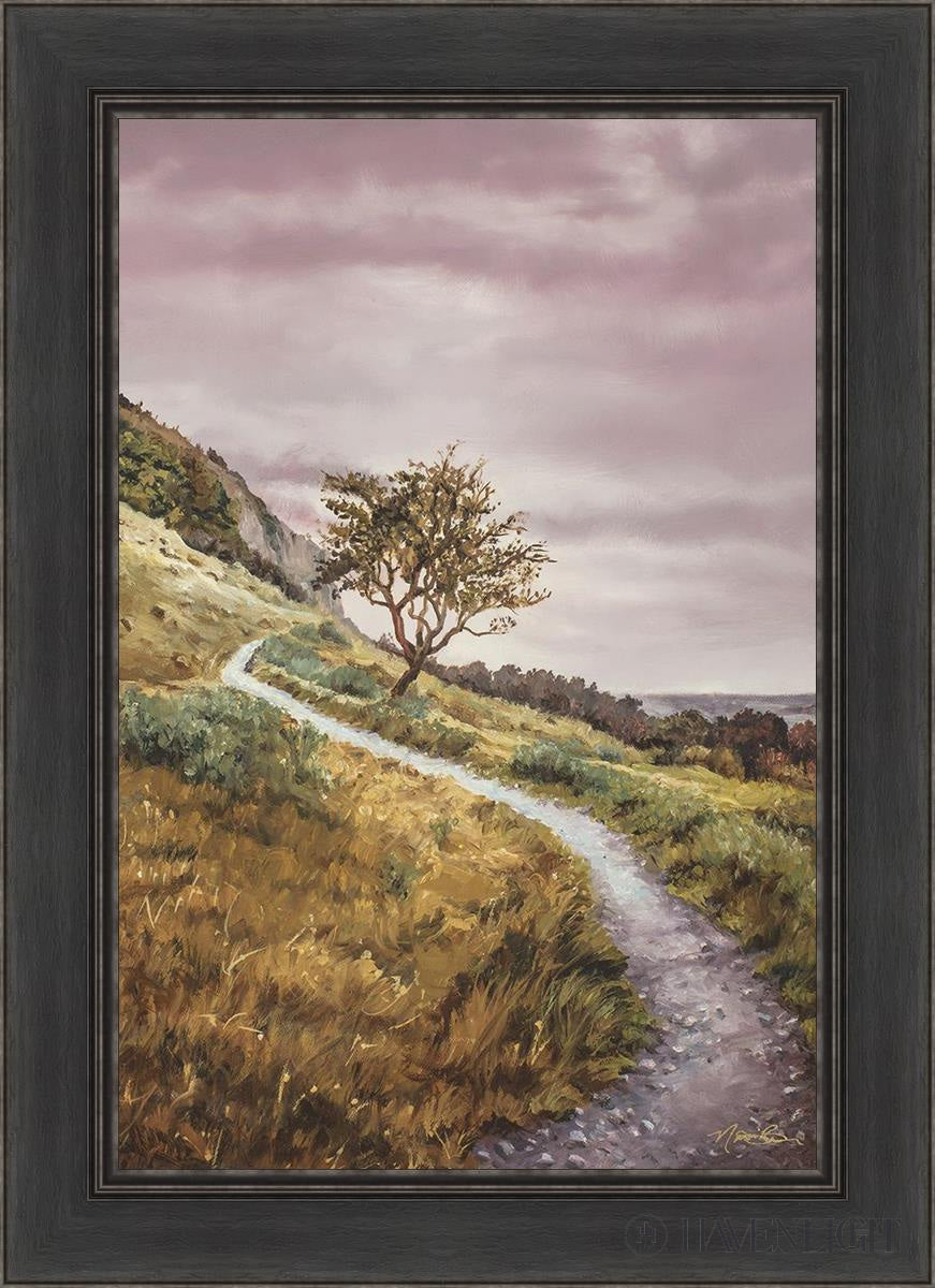 Broken Path Mountain Top Wall Art - Handmade Boho Decor for Living Room, Bedroom & Office - Inspirational Nature Landscape Painting for Home Decor
