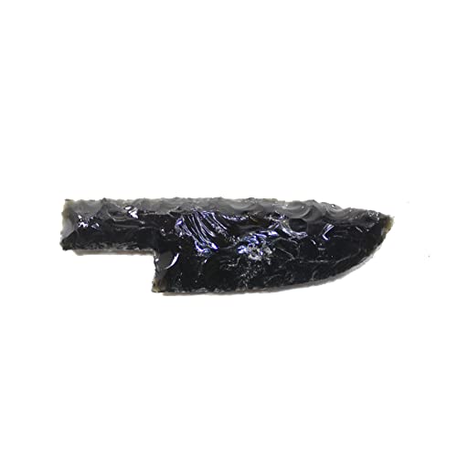 Small Obsidian Ornamental Knife Blade #5424 - Handcrafted Mountain Man Knife for Collectors, Survival & Outdoor Enthusiasts | Perfect for Camping, Bushcraft & Display