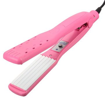 Professional Electric Hair Curler & Flat Iron with Ceramic Plates - Dual Use for Wet & Dry Hair - Perfect for Salon Styling, Home Use & Travel