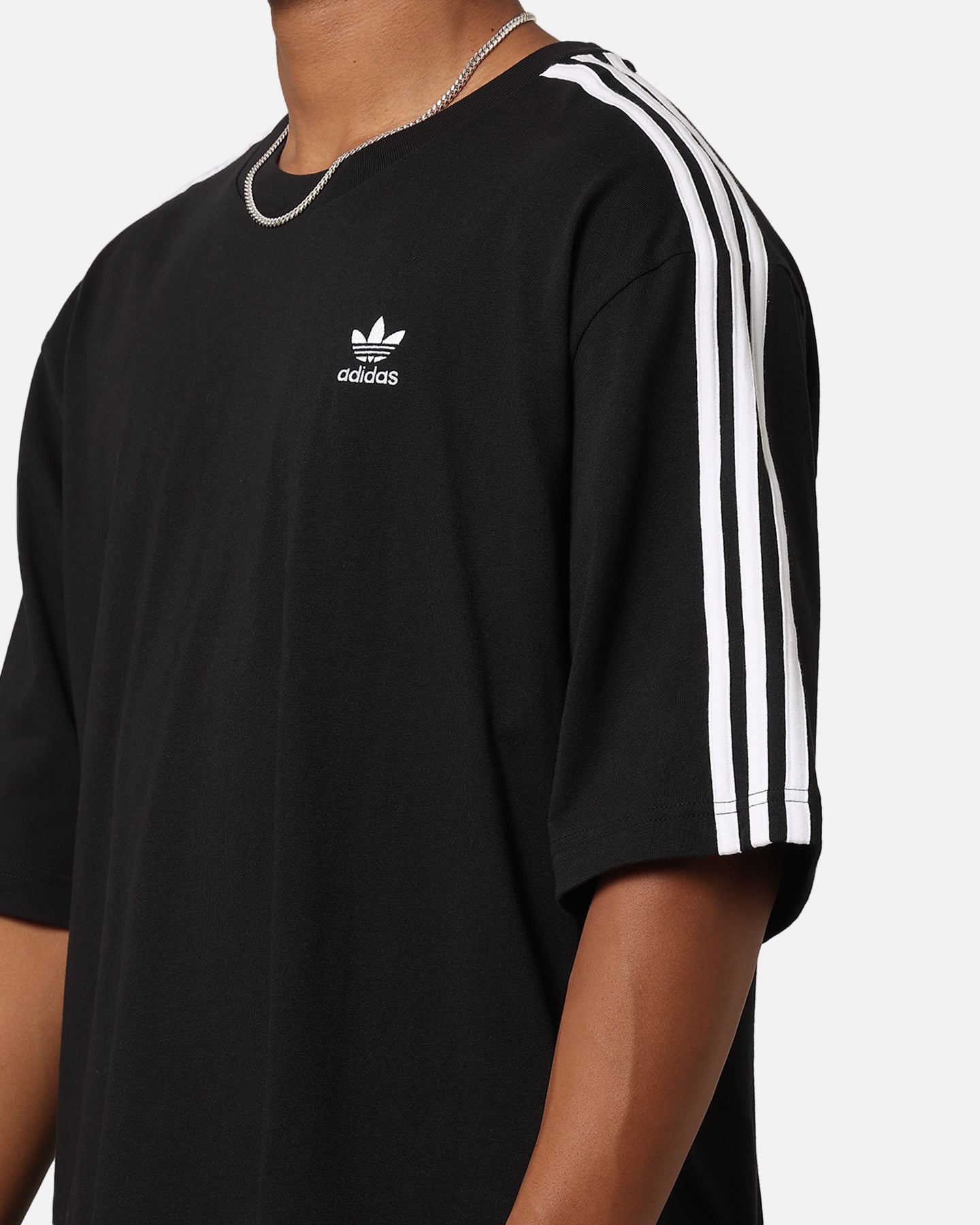 Adidas Oversized T-Shirt for Men - Black Cotton Casual Tee for Streetwear & Everyday Comfort