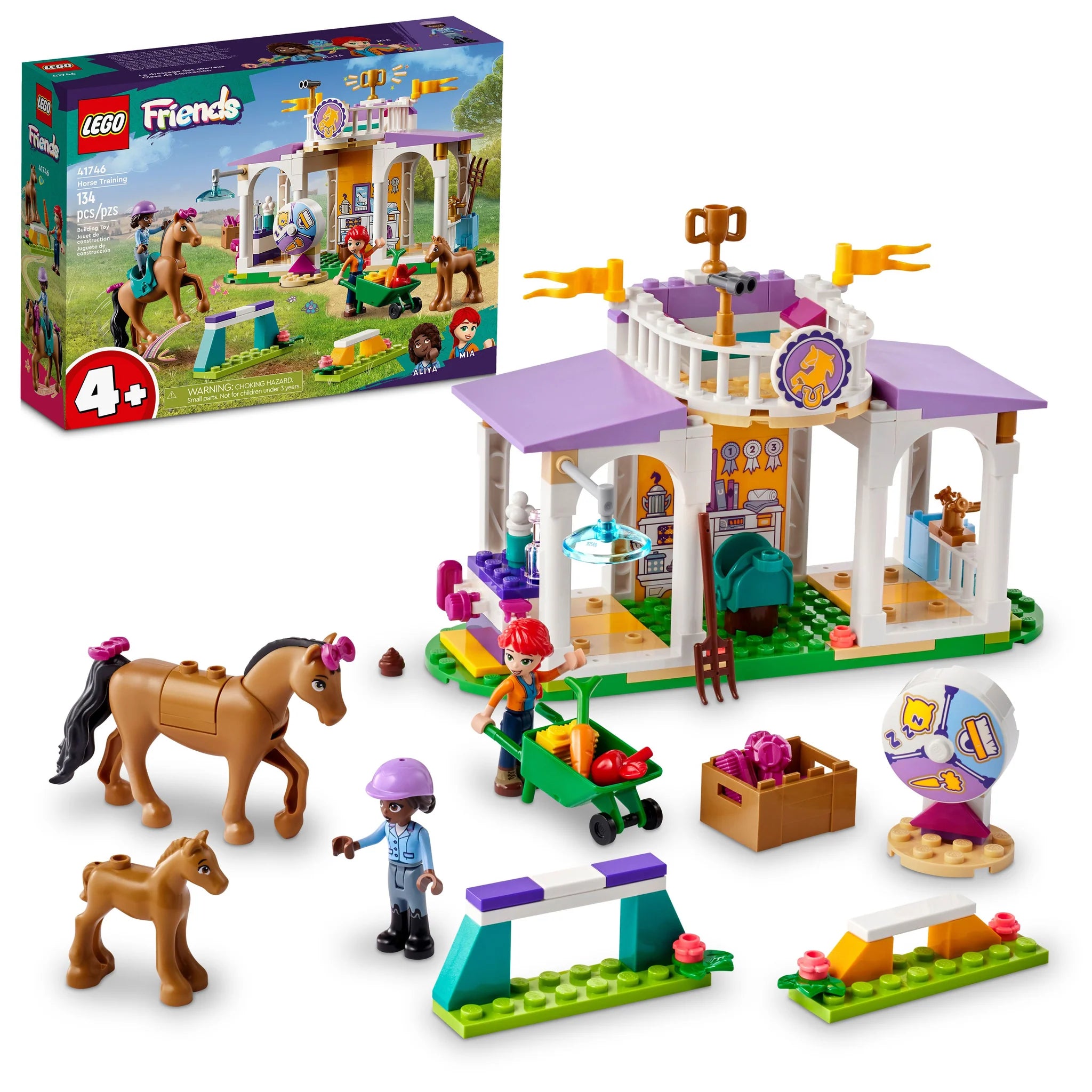 LEGO® Friends™ Horse Training & Trailer 41711 Building Toy Set for Kids - Creative Play, Horse Riding Adventures & Stable Fun