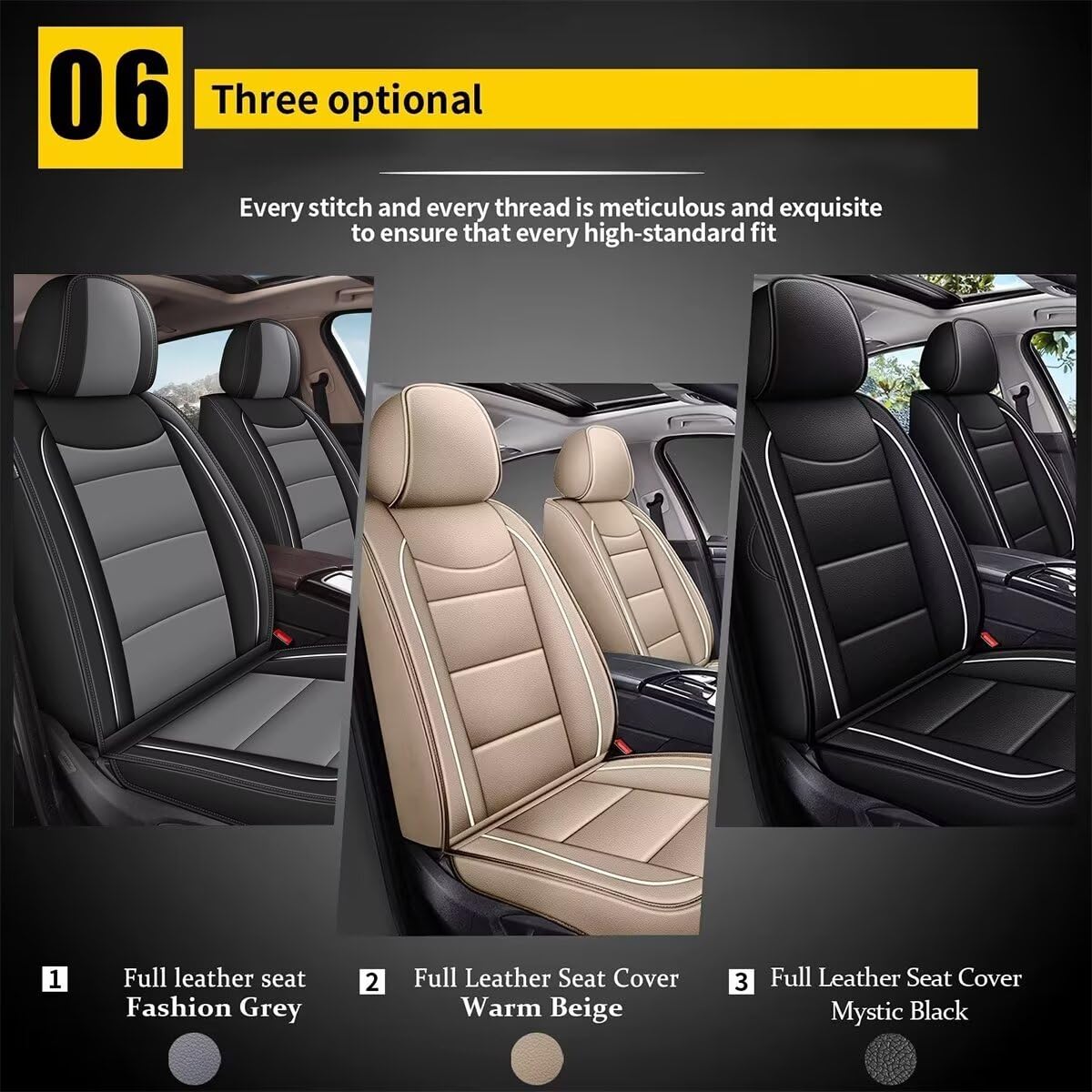 Premium Faux Leather Car Seat Covers Full Set for Subaru Crosstrek 2016-2024 - 5-Seat Protection Cushion (Beige) | Durable & Comfortable for Daily Commute, Road Trips & Family Adventures