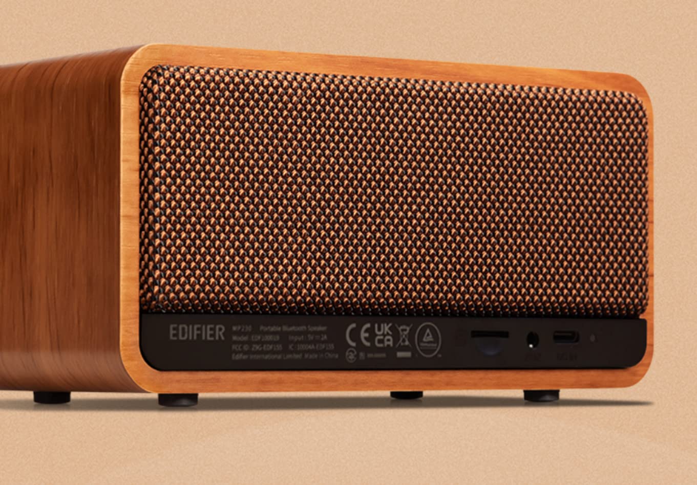 Edifier MP230 Retro Bluetooth Portable Speaker - Classic Design, Full Range Driver, Bluetooth 5.0, 10-Hour Battery Life - Perfect for Home, Office, Travel & Outdoor Adventures