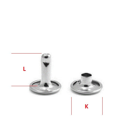 Hollow Rivet KØ7.0 x L11.5mm Iron/Nickel - Heavy Duty Fasteners for Metal Fabrication, Automotive & DIY Projects
