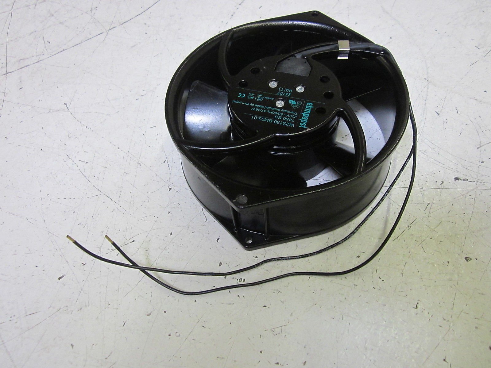High-Powered 150x55mm Industrial Fan - 230V, 250CFM, 46W, 3050RPM, 62dBA with Ball Bearing - Perfect for Workshop, Garage, and HVAC Ventilation