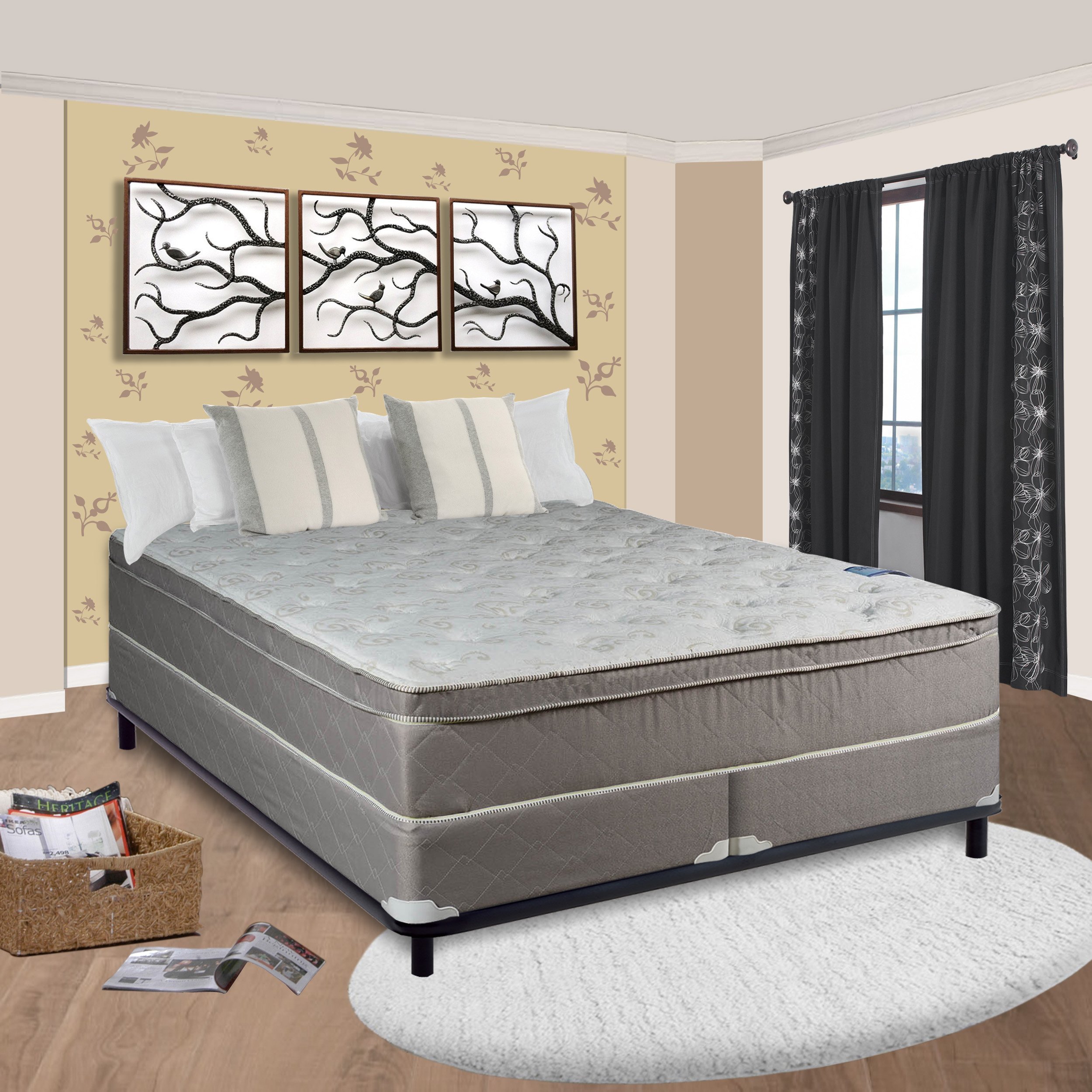 10-Inch Plush Hybrid Eurotop Mattress with 8