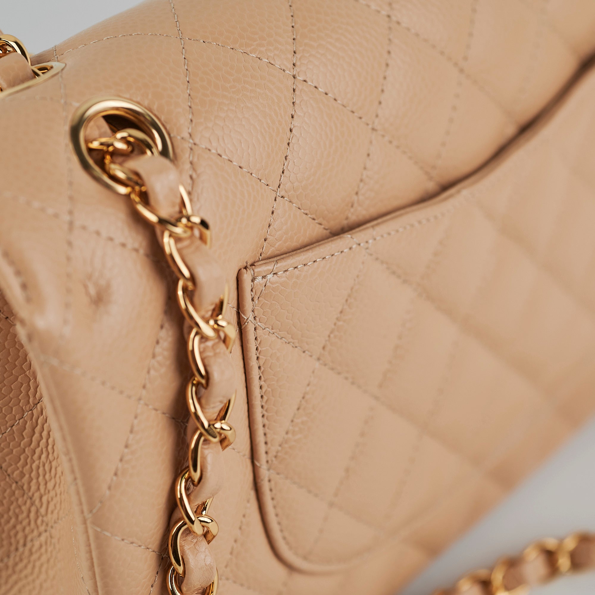 Chanel Medium/Large Double Classic Flap Bag in Beige - Timeless Luxury Handbag for Women | Perfect for Work, Evening Events & Special Occasions