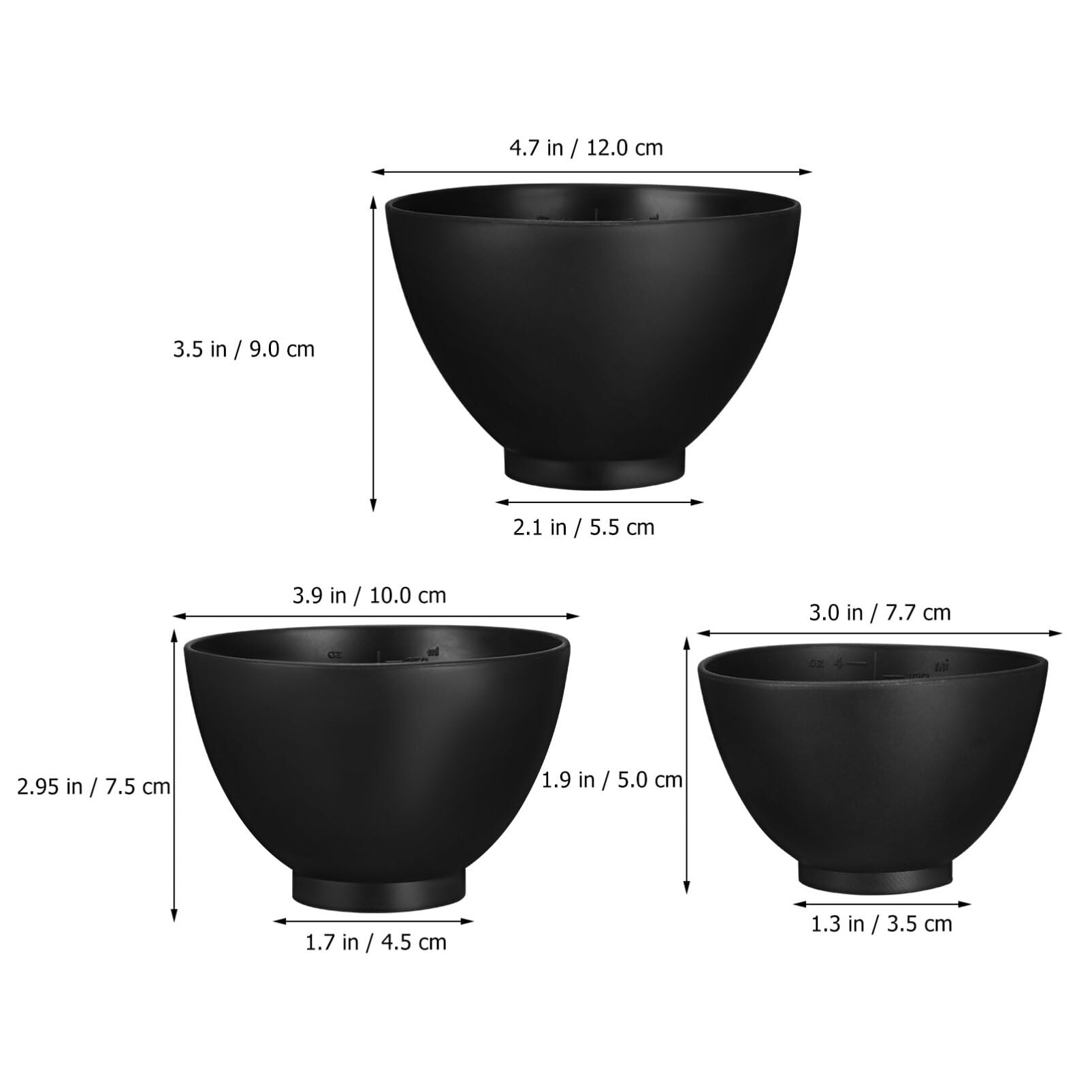 3pcs Silicone Mask Mixing Bowls for DIY Facial & Spa - Beauty Accessories, Salon Tools, Mask Making Containers - Perfect for Home Spa, Professional Salons & DIY Skincare Routines
