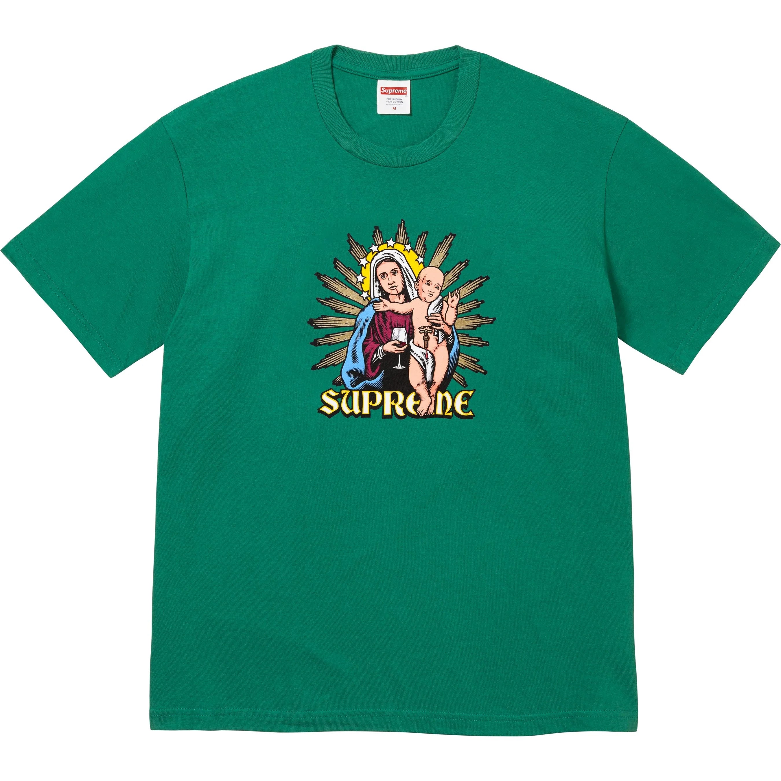 Supreme Blood Graphic T-Shirt - Pine Green Cotton Streetwear Tee for Men | Casual Wear, Skate Style & Urban Fashion