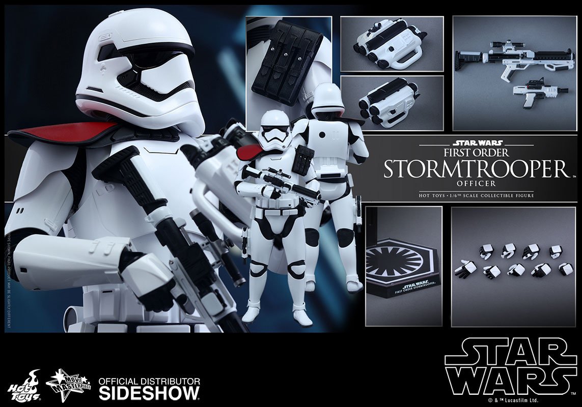 Star Wars The Force Awakens First Order Stormtrooper Officer 1/6 Scale Collectible Action Figure - Hot Toys Movie Masterpiece Series | Perfect for Display, Cosplay & Gift for Fans