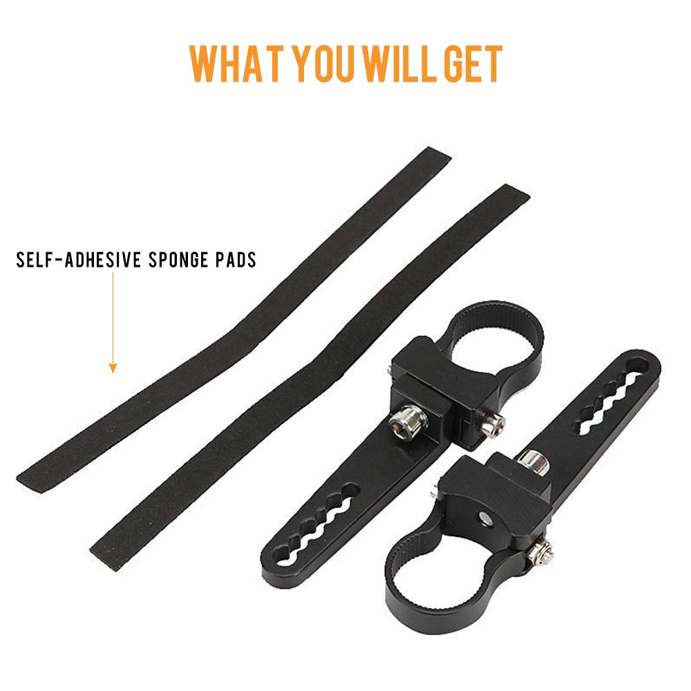 Auxbeam 1.75 Inch Universal Bull Bar Roll Cage Clamps - Heavy Duty Mounting Bracket Kit for LED/HID Light Bars on Jeep Wrangler, Trucks & Off-Road Vehicles (2 Pack) - Perfect for Night Off-Roading, Camping & Emergency Lighting
