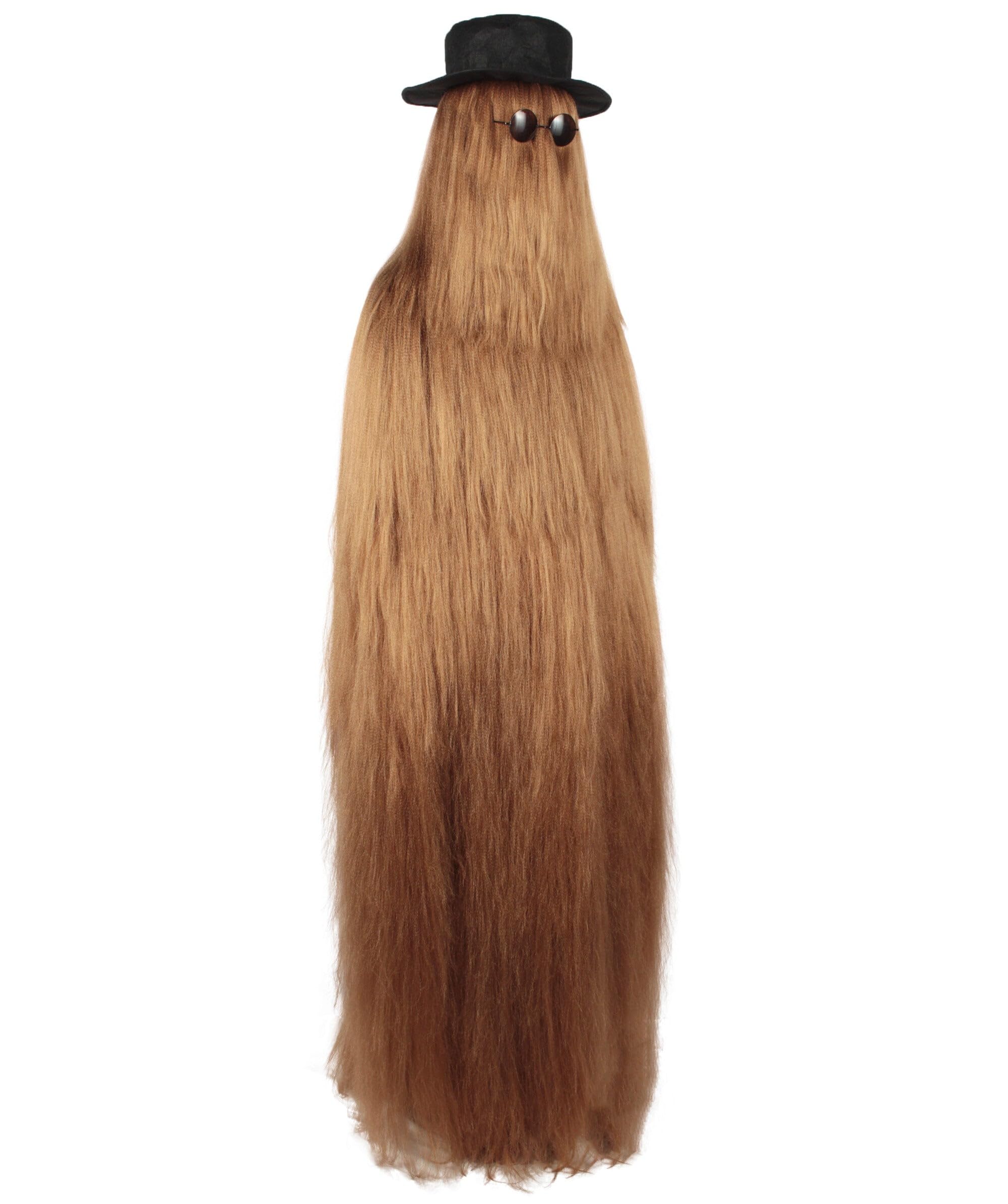 Premium Unisex Cousin Dapper Creature Wig & Costume - Flame-Retardant Synthetic Fiber Brown Wig for Halloween, Cosplay, and Themed Parties - Perfect for Costume Events, Cosplay Conventions, and Halloween Celebrations