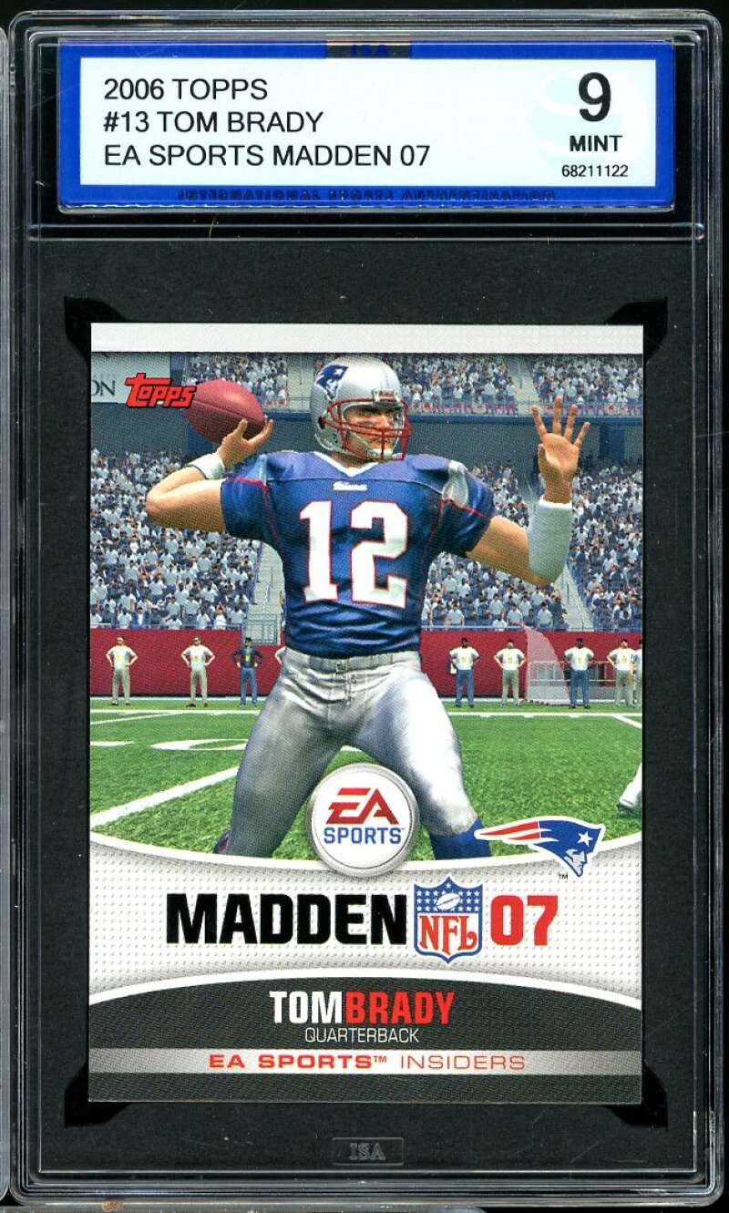 2006 Tom Brady Topps EA Sports Madden 07 Football Trading Card - PSA 9 MINT Condition - Perfect for NFL Collectors & Sports Memorabilia Enthusiasts