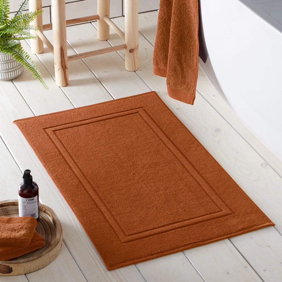 Drift Home Abode Eco-Friendly Bath Mat - Soft, Absorbent & Non-Slip - Terracotta Color - Perfect for Bathroom, Shower & Spa Decor