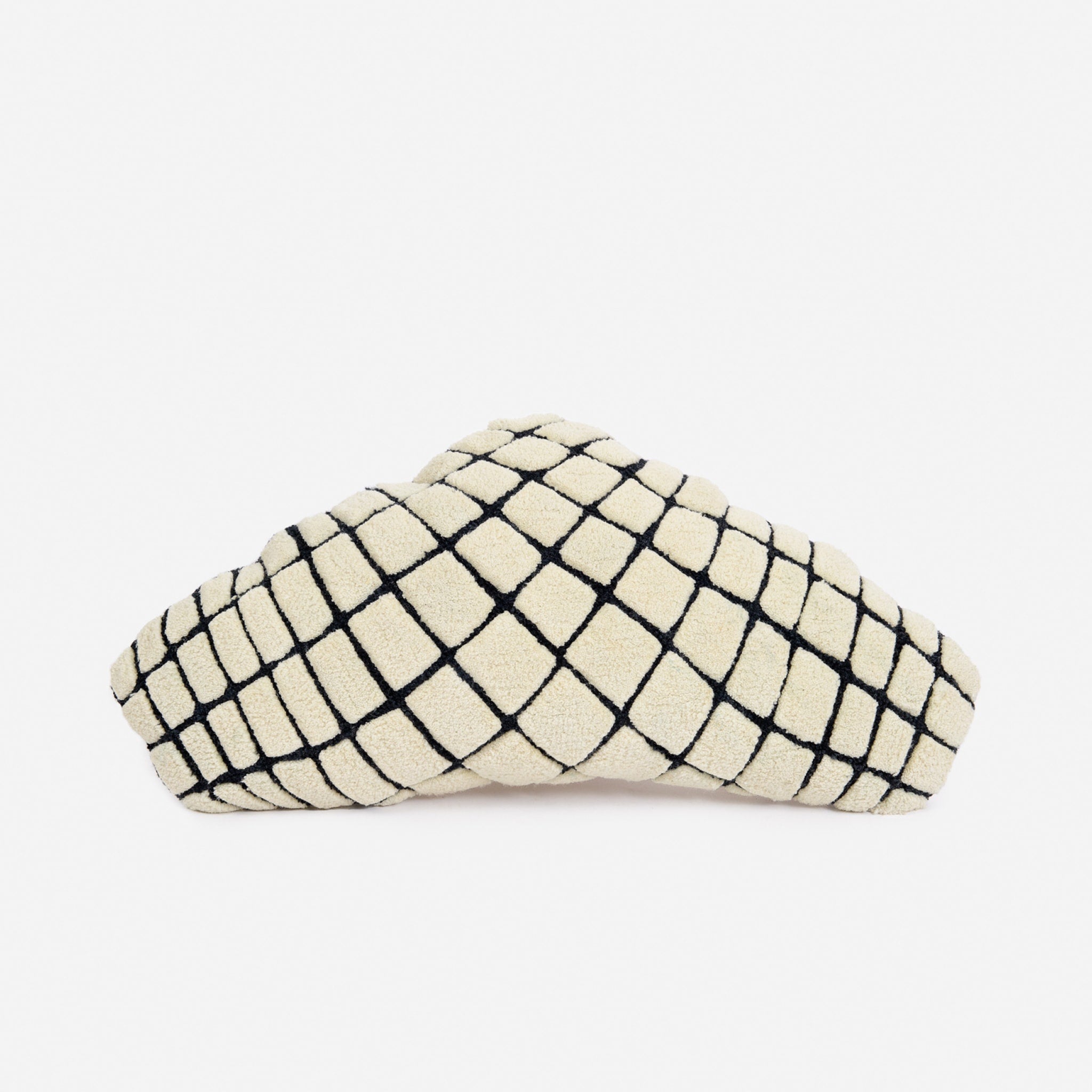 HAUS ÜGER Grid Slim Cushion 40x80cm - Off White Decorative Throw Pillow for Sofa, Bed & Home Decor - Perfect for Living Room, Bedroom & Office