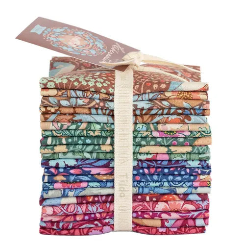 Tilda Fat Eighth Fabric Bundle - Soft Cotton Quilting Material for Hibernation Themed DIY Projects, Home Decor & Crafting