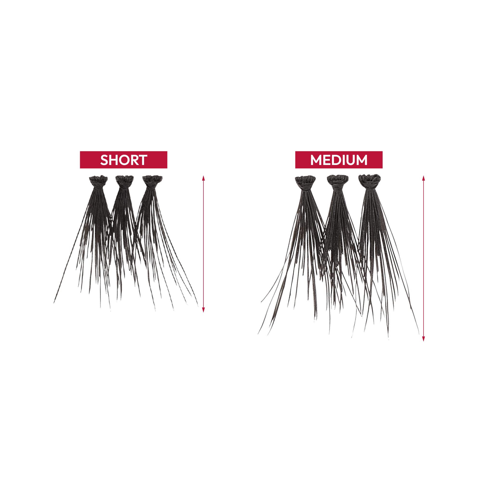 iENVY False Eyelashes Triple Black Knotted Individual Lashes - 3X Volume Reusable Eyelash Clusters (S/M) for Dramatic Eye Makeup | Perfect for Weddings, Parties & Special Occasions