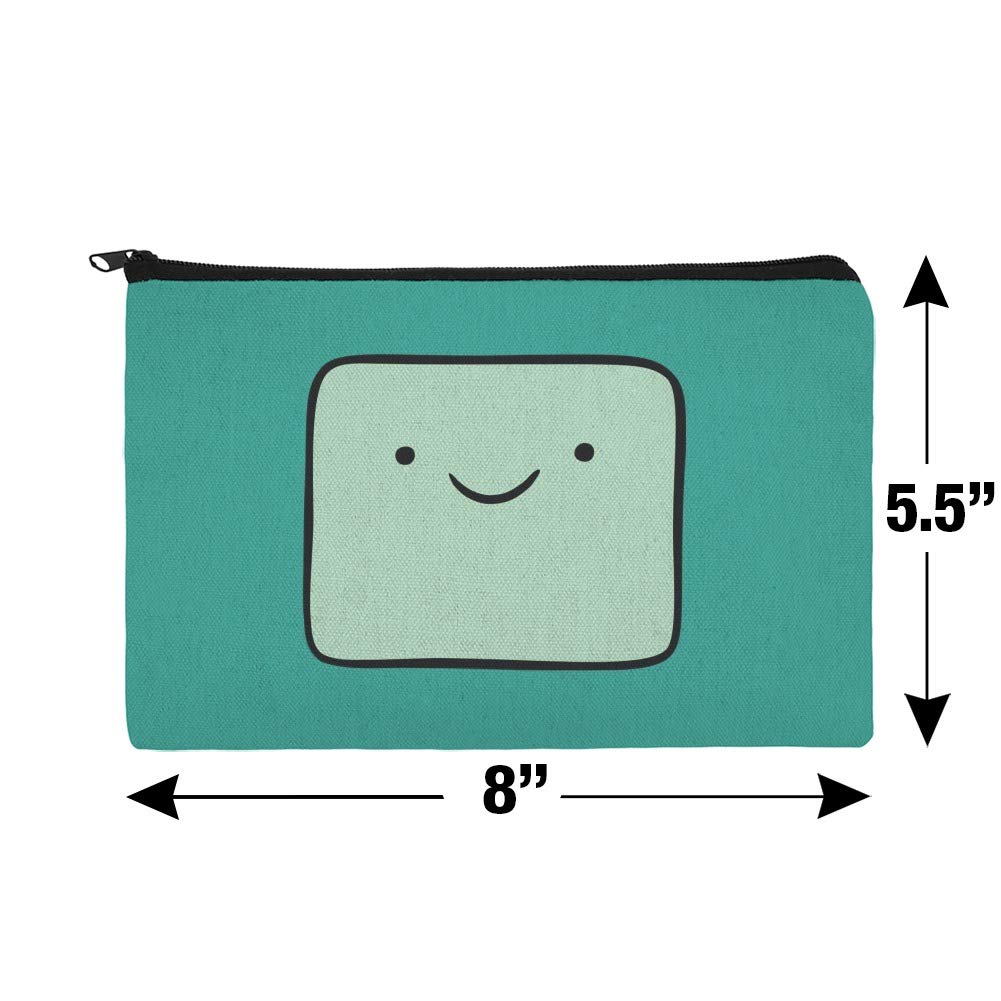 Adventure Time BMO Head Makeup Bag - Waterproof Cosmetic Organizer Pouch for Travel, Gym & Daily Use - Perfect for Makeup Brushes, Toiletries & Accessories