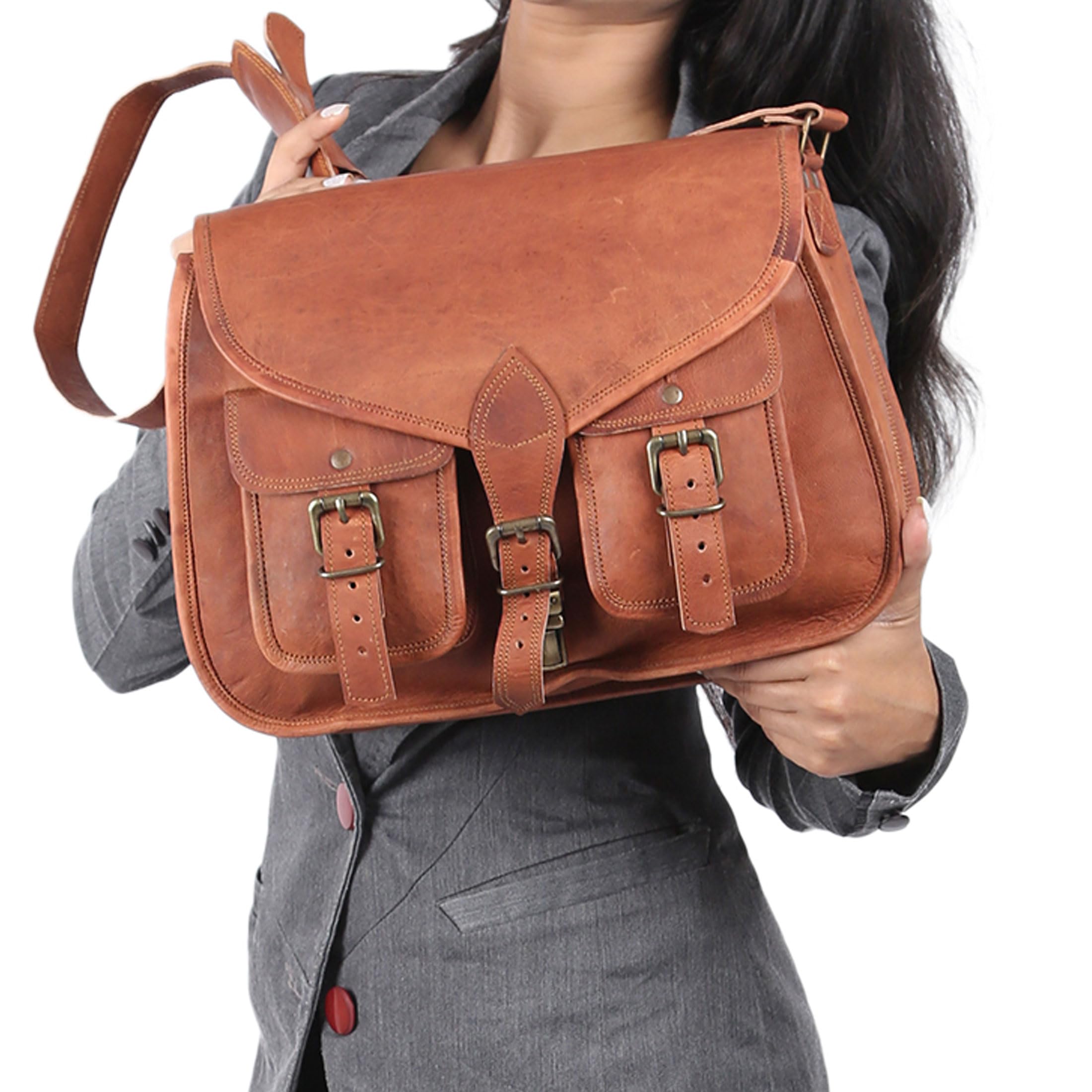 Genuine Leather Crossbody Shoulder Bag for Women - Stylish Tote & Travel Purse - Perfect for Work, Shopping & Daily Use