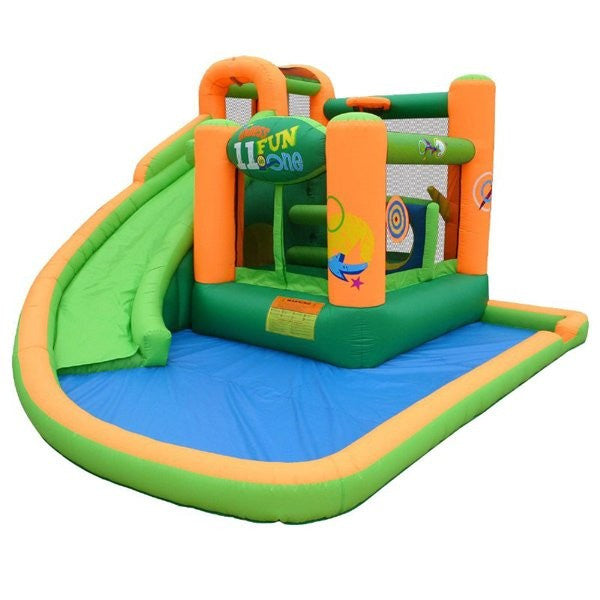 KidWise 11-in-1 Inflatable Bounce House with Water Slide - Outdoor Play Set for Kids Birthday Parties, Backyard Fun & Summer Water Activities