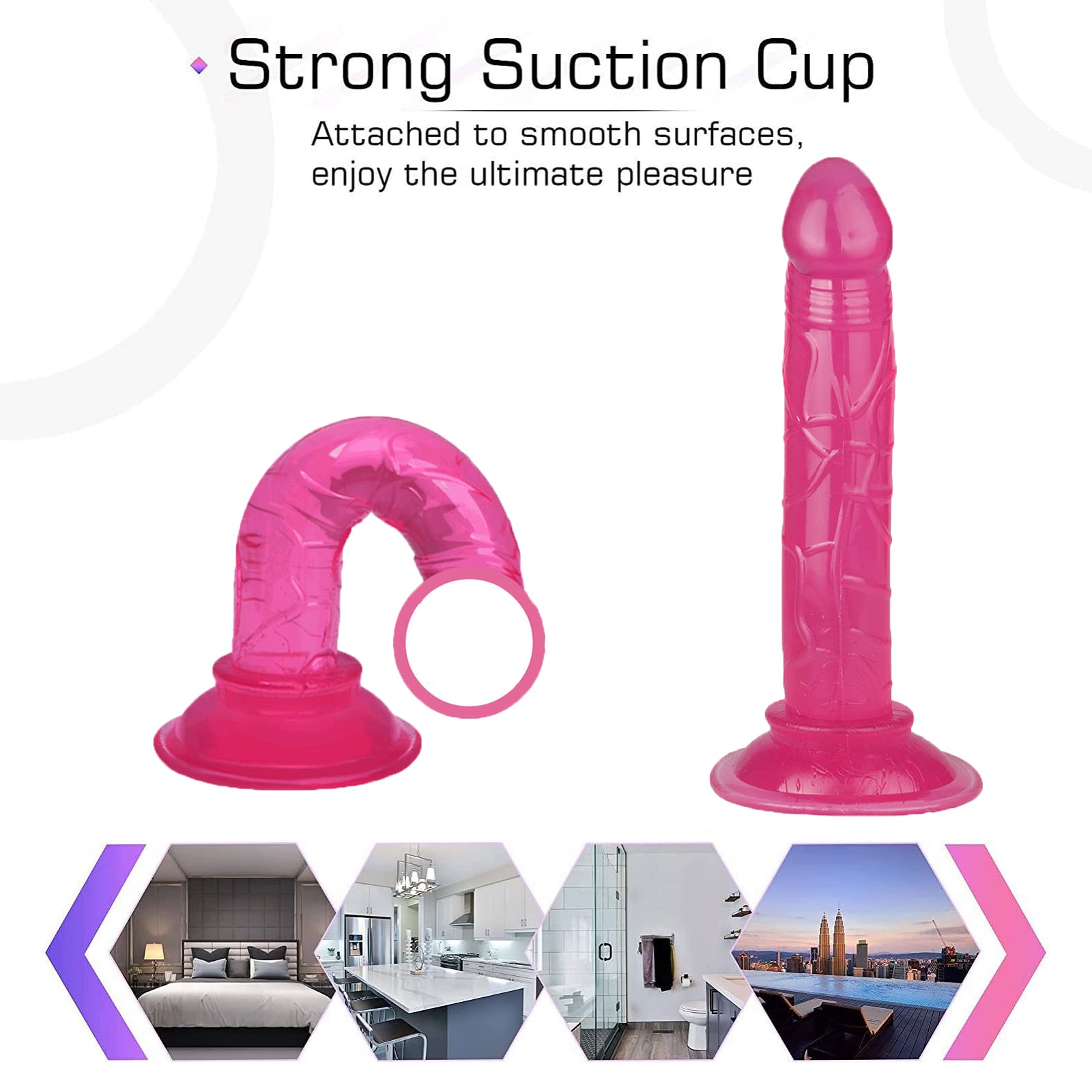 Realistic Silicone Mini Dildo - Pink Vibrating Sex Toy with Suction Cup for Women - Perfect for Solo Play & Couples Fun