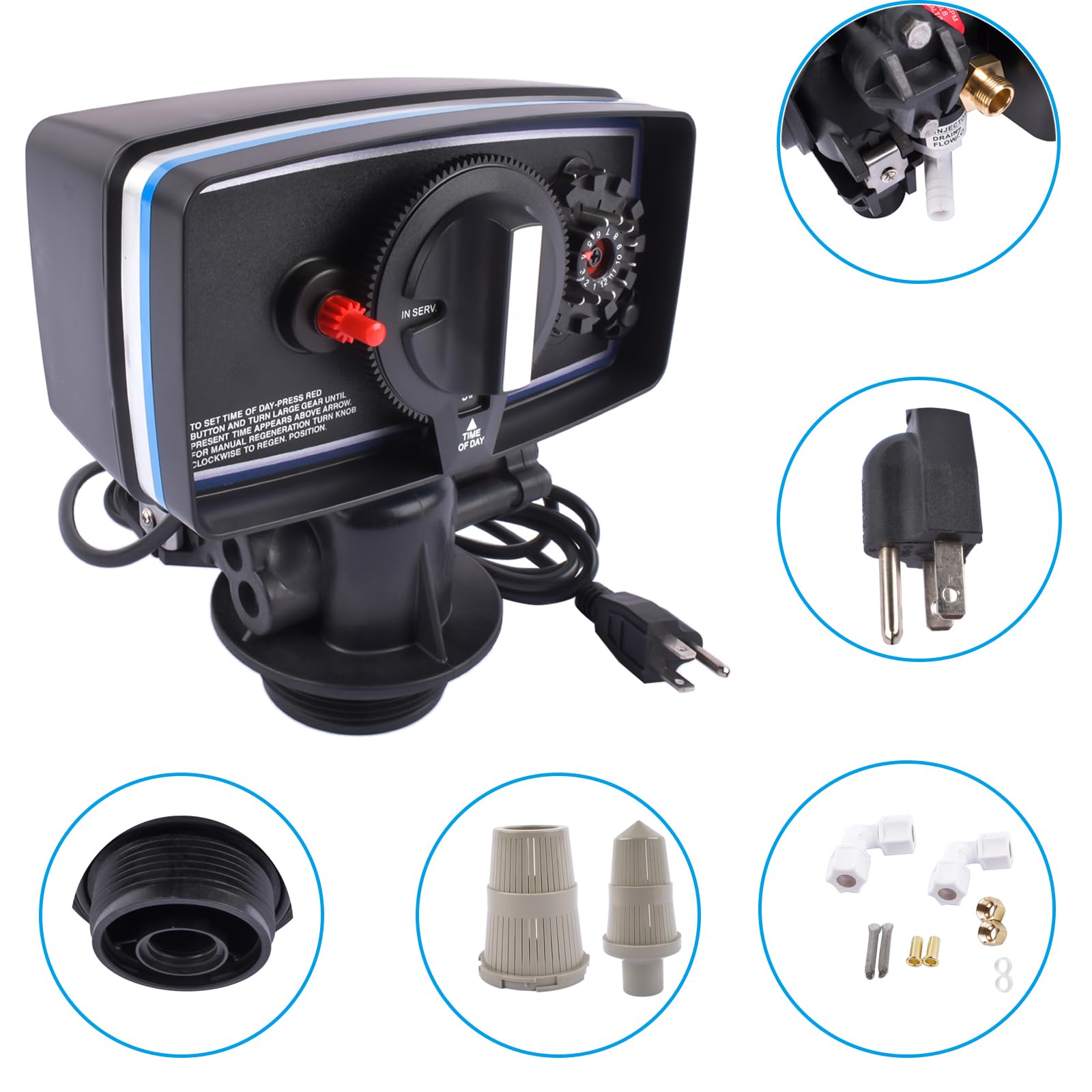 5600 Water Softener Timer - 12-Day Digital Timer Control Valve for 9