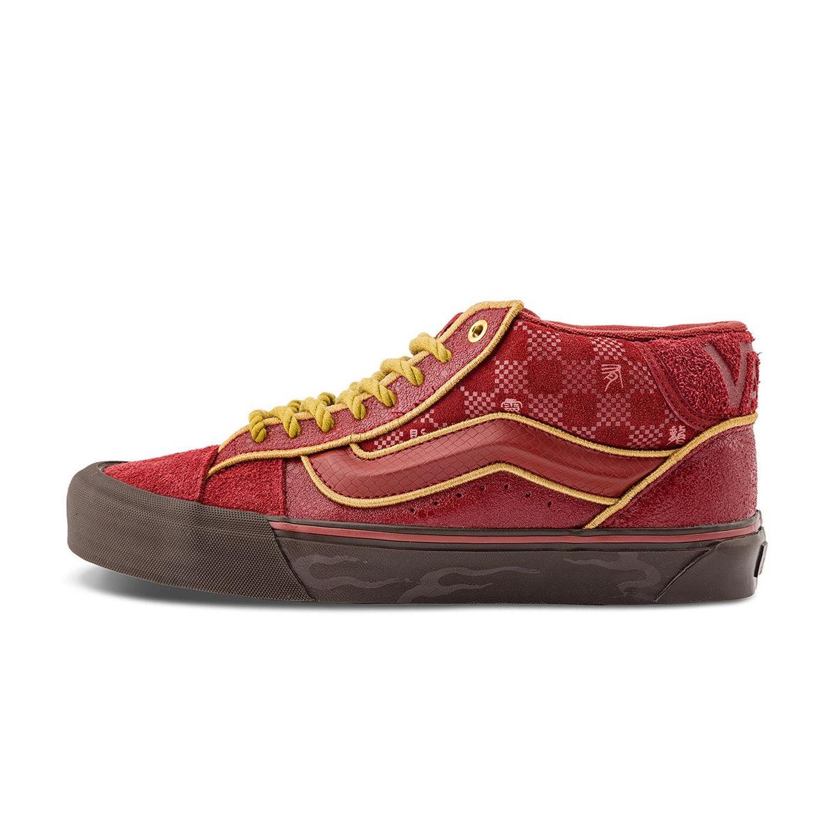 Knu Mid Skool Year of the Dragon 'Dark Red' Sneakers - Limited Edition Dragon-Themed Skate Shoes for Men & Women - Perfect for Streetwear, Skateboarding & Casual Fashion