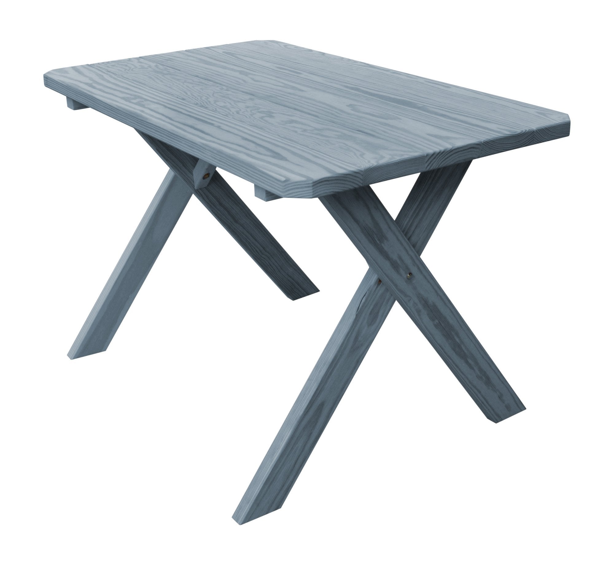 A&L Furniture Cross Leg Table with Free 2 Umbrella Holes - Outdoor Patio Dining & Garden Furniture for Backyard, Poolside & Picnic Use