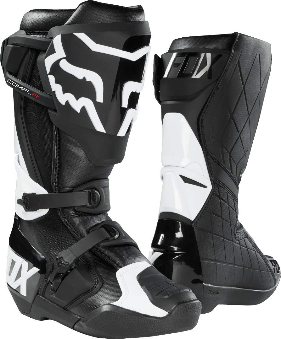 Fox Racing Men's Comp R Motorcycle Boots - Black Size 14 | Durable Riding Boots for Off-Road & Motocross | Protective Gear for ATV, Dirt Bike & Adventure Motorcycling