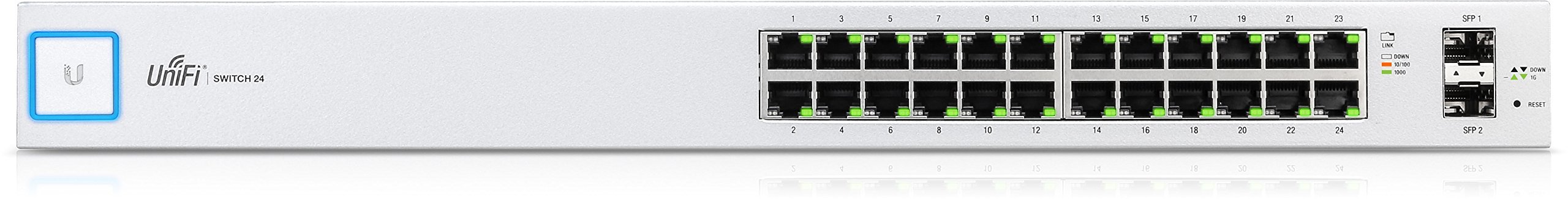 Ubiquiti US-24 UniFi Switch 24-Port Gigabit Ethernet Network Switch (Renewed) - White | Ideal for Home Office, Small Business & Smart Home Networking