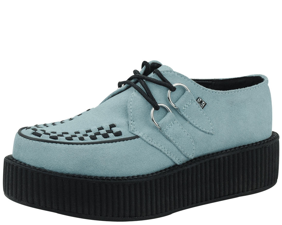 T.U.K Mint Suede Round Mondo Creeper Shoes - Vintage Punk Style Platform Sneakers for Women & Men | Perfect for Concerts, Parties & Alternative Fashion