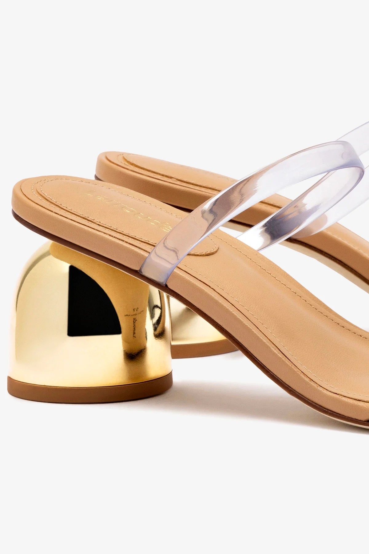 Premium Tan Leather & Vinyl Dew Drop Mule Shoes - Comfortable Women's Slip-On Loafers for Casual Wear, Office & Everyday Outfits