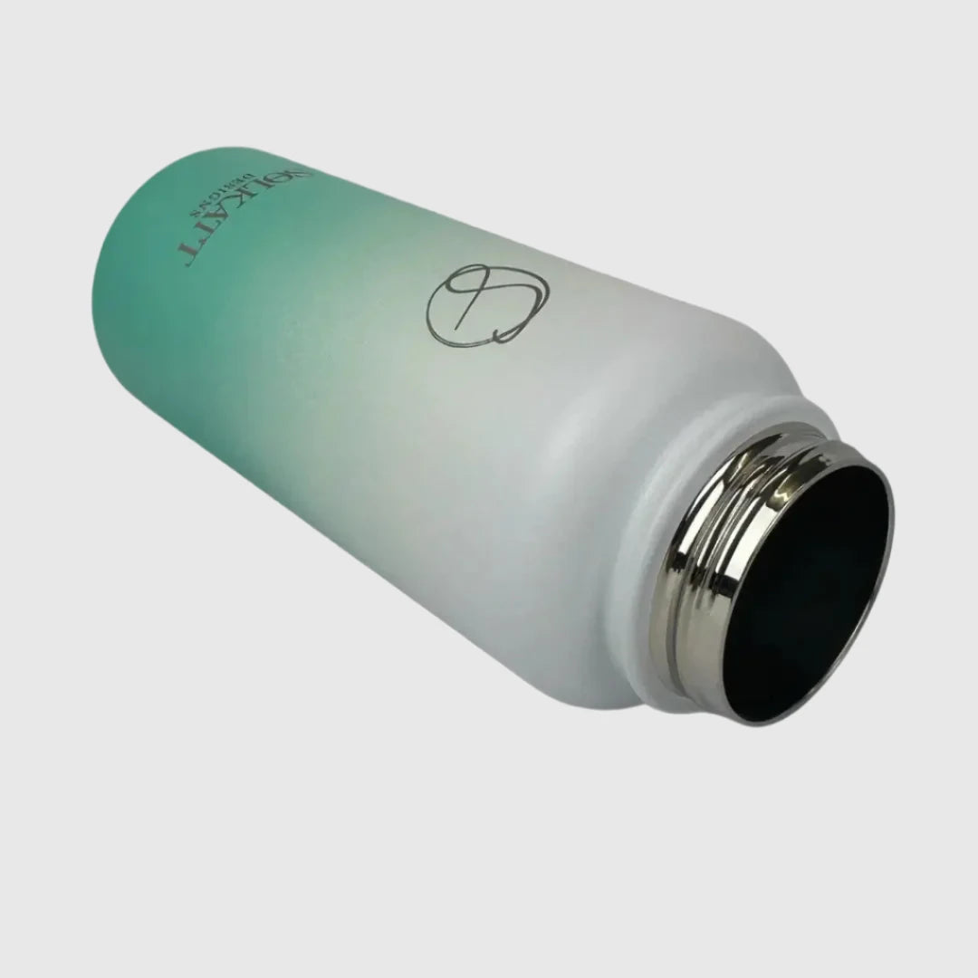 Premium Ocean Aqua Insulated Stainless Steel Water Bottle - 32oz (950ml) - Leak Proof, BPA Free - Perfect for Gym, Hiking, Travel & Outdoor Activities