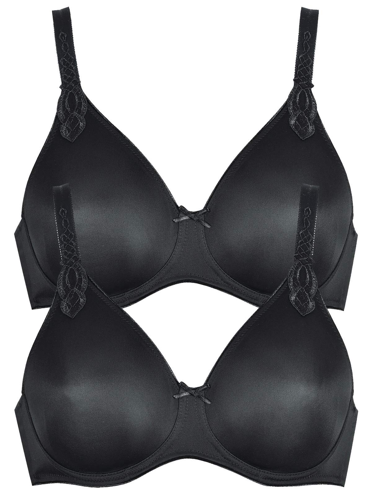 Naturana Women's Pack of 2 Underwire Minimizer Bras - Comfortable Full Coverage Support for Everyday Wear | Perfect for Work, Yoga & Relaxation