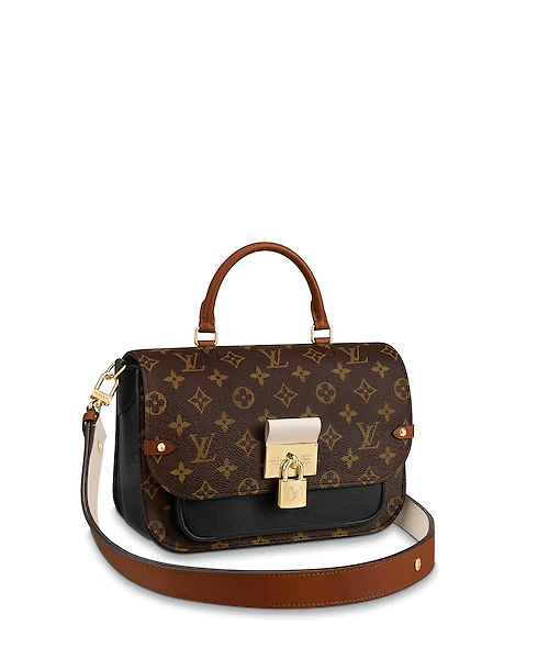 Authentic Louis Vuitton Vaugirard Monogram Creme Black Handbag - Luxury Designer Shoulder Bag for Women, Perfect for Work, Travel & Everyday Use