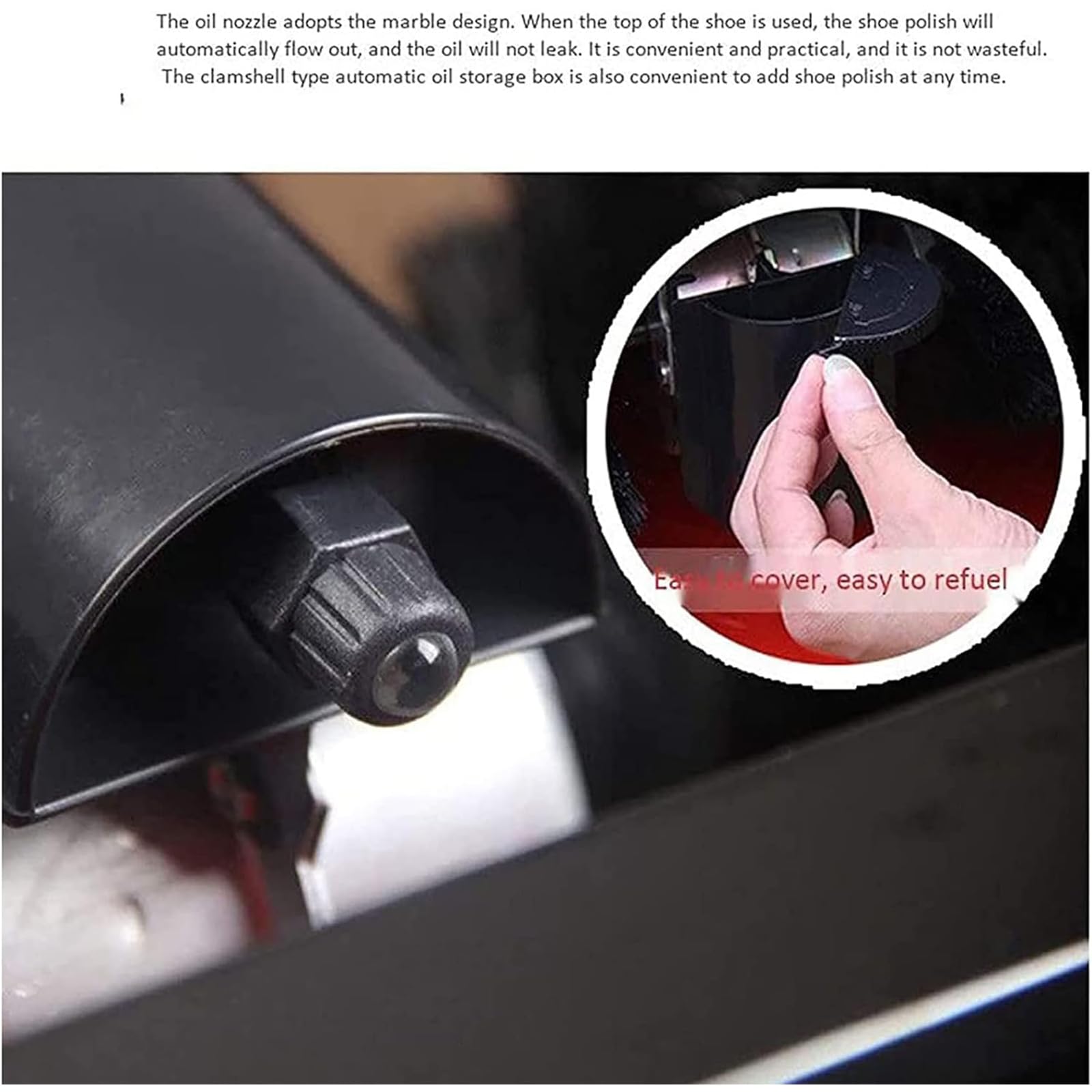 Automatic Induction Shoe Polisher Machine - Electric Leather Shoe Brush Cleaner for Home & Office Use - Metallic Finish - Perfect for Dress Shoes, Boots & Leather Care