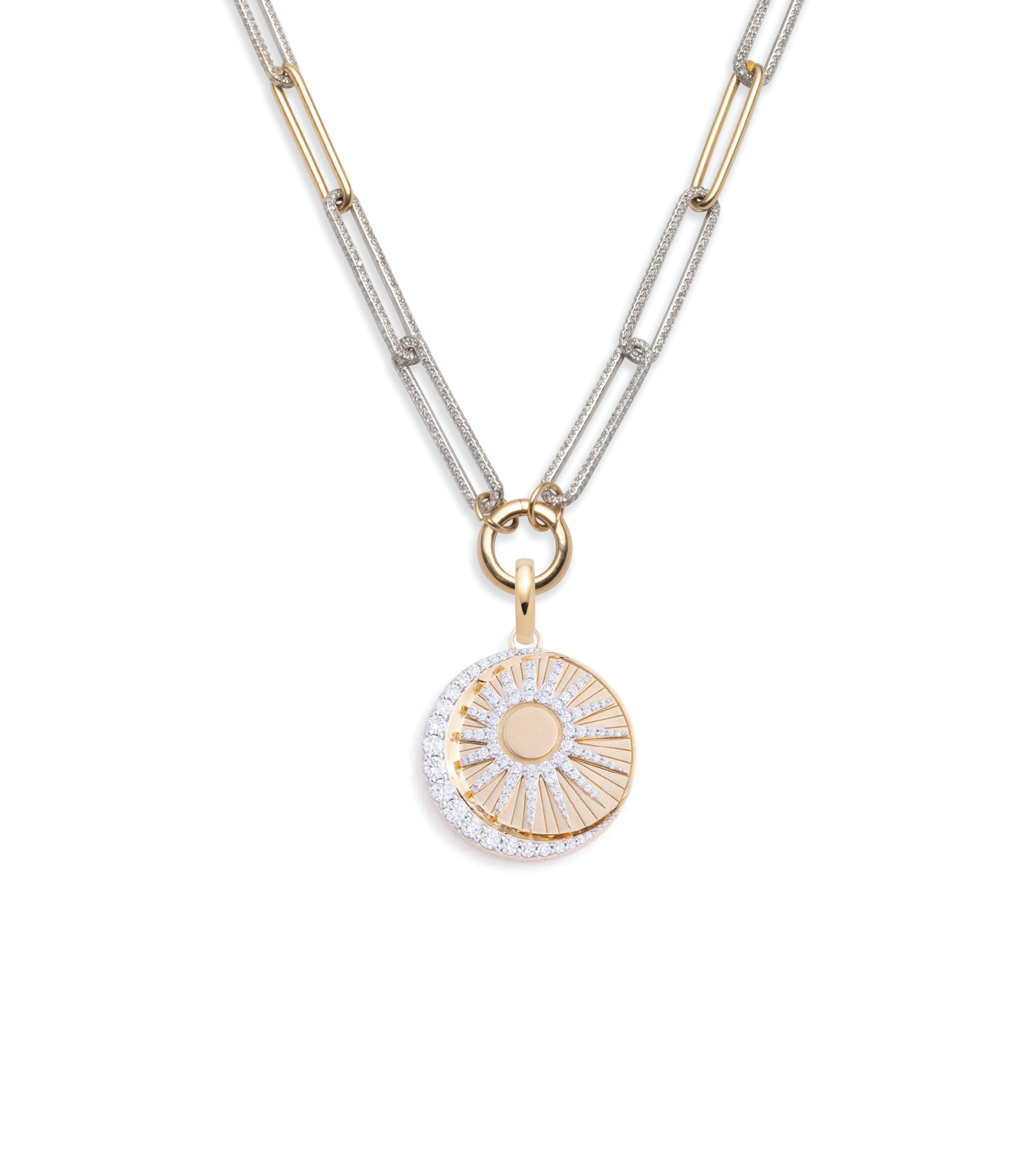 Diamond Link Open Necklace for Women - Elegant Layering Necklace Jewelry for Everyday Wear & Special Occasions