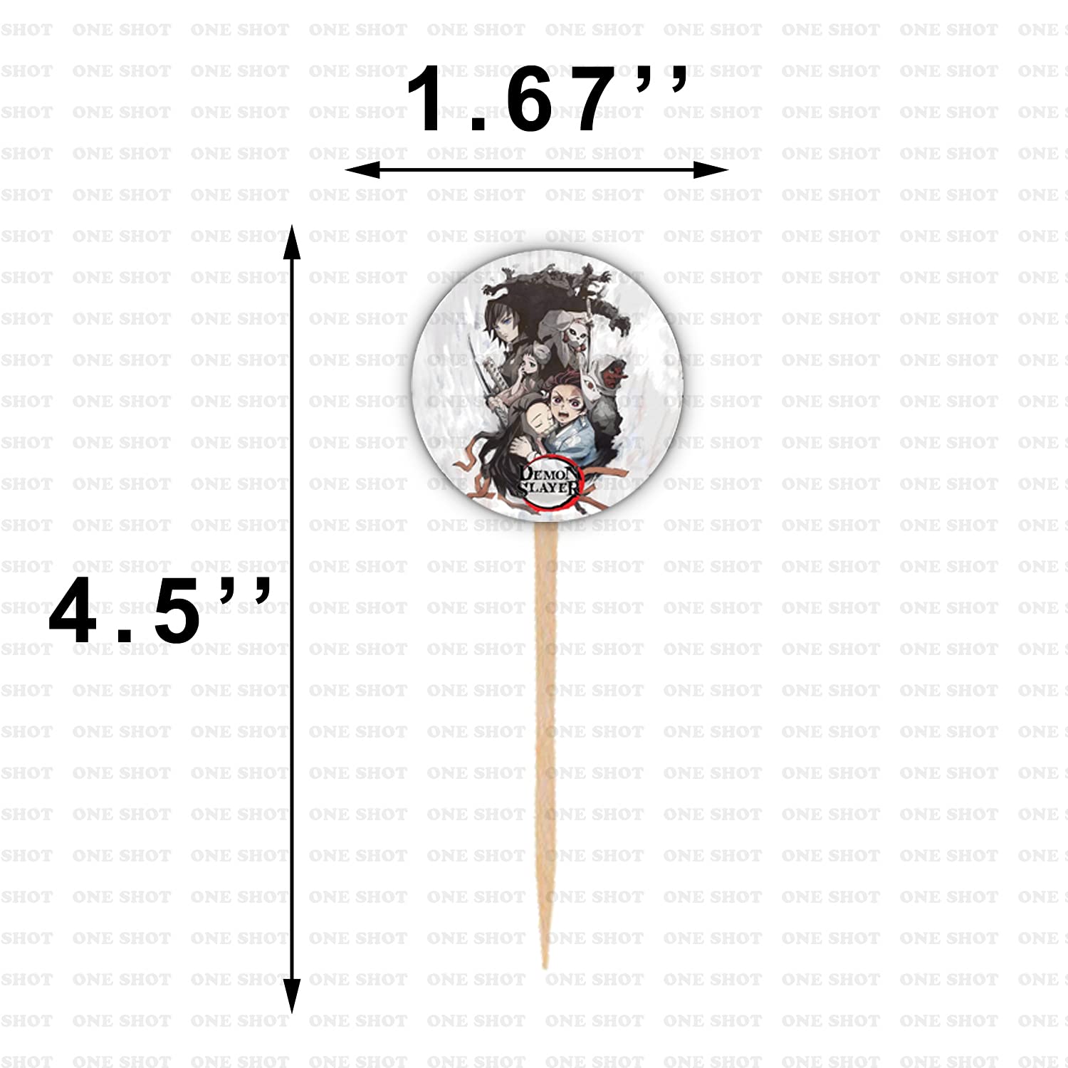Demon Slayer Anime Cupcake Toppers - 24pcs Party Decorations for Birthday, Baby Shower & Cosplay Events - Perfect for Anime Themed Parties & Cake Decorating