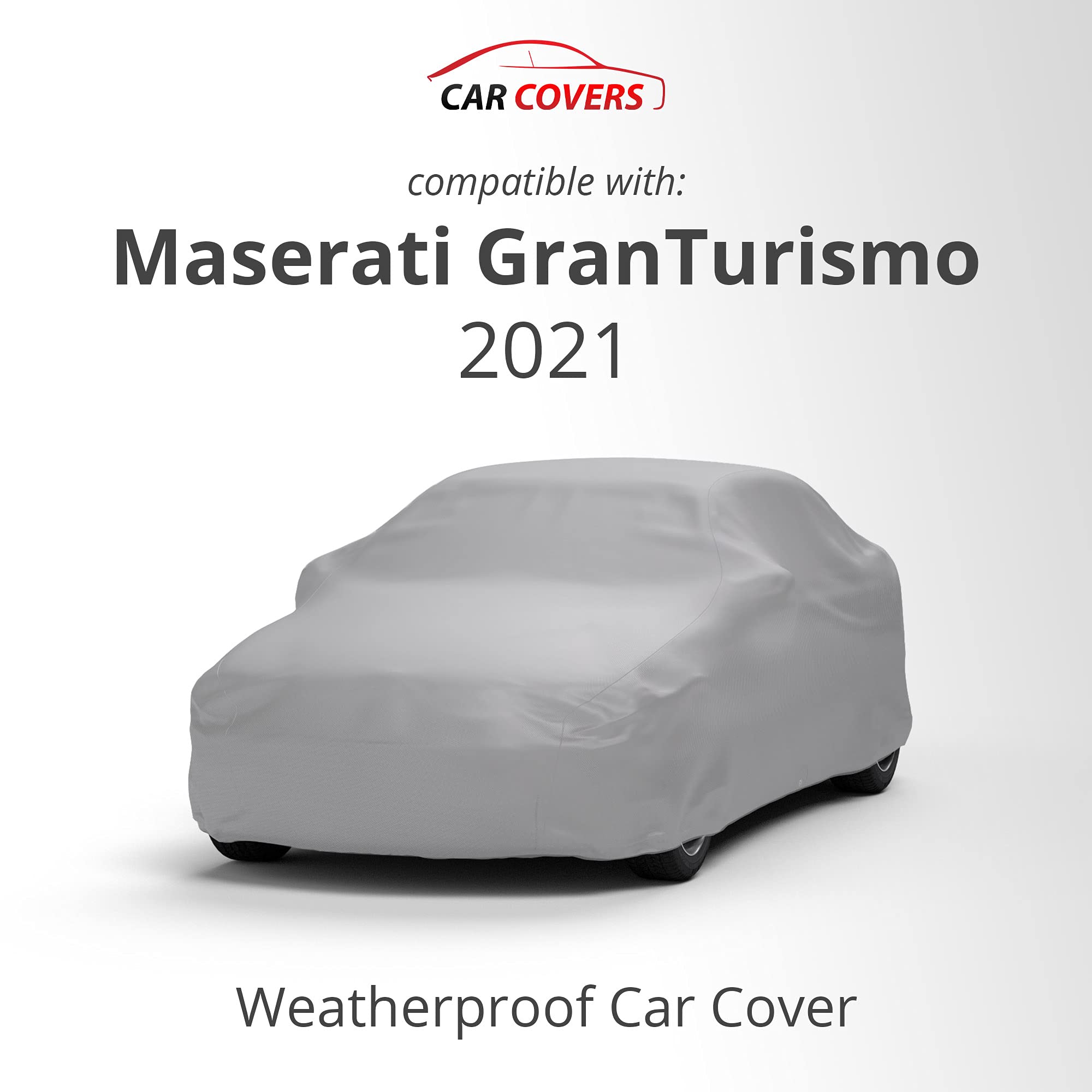 Weatherproof Car Cover for Maserati 2021 GranTurismo - Outdoor Waterproof Vehicle Protection with Anti-Theft Cable Lock | Durable Car Accessories for All-Season Use, Parking & Storage