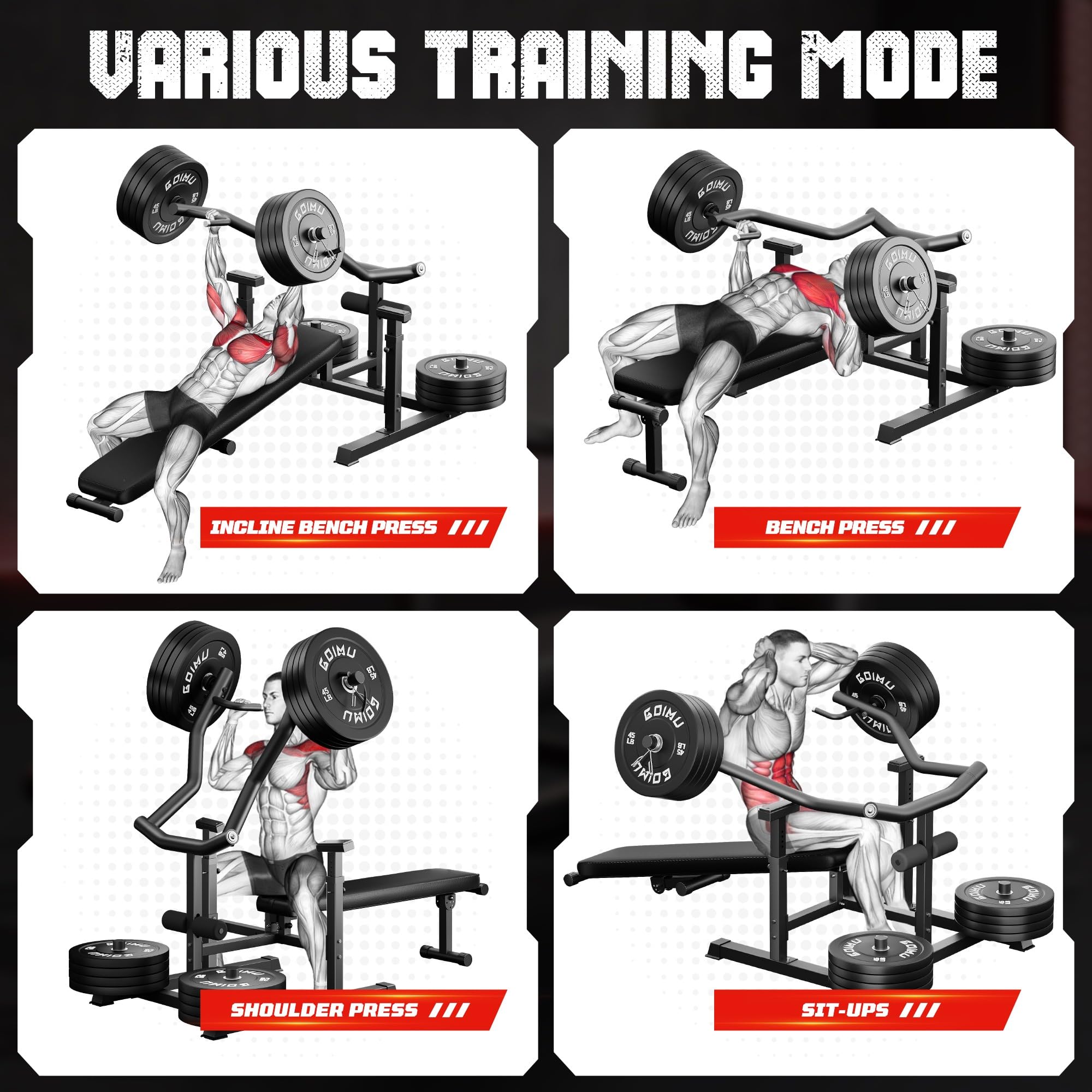 Adjustable Flat Incline Chest Press Machine with Independent Converging Arms - Home Gym Equipment for Chest & Ab Workouts | Perfect for Strength Training & Muscle Building at Home