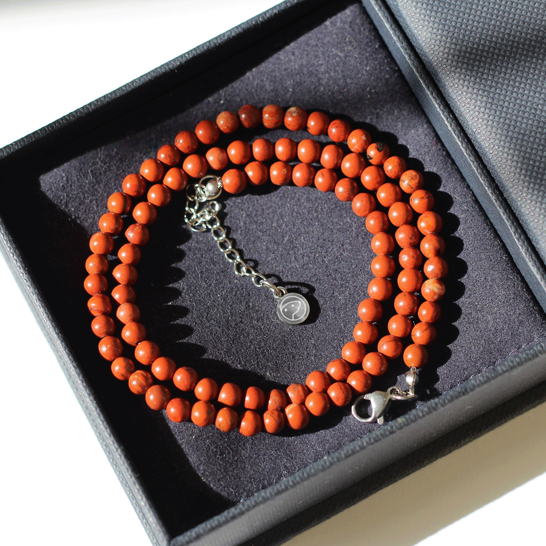 Red Jasper Beaded Necklace Mini - Natural Stone Jewelry for Women, Healing Crystal Necklace for Chakra Balancing & Positive Energy - Perfect for Meditation, Yoga, and Spiritual Gifts