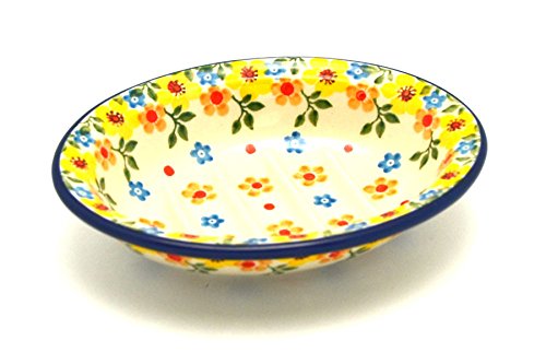 Polish Pottery Soap Dish - Buttercup Design for Bathroom Decor