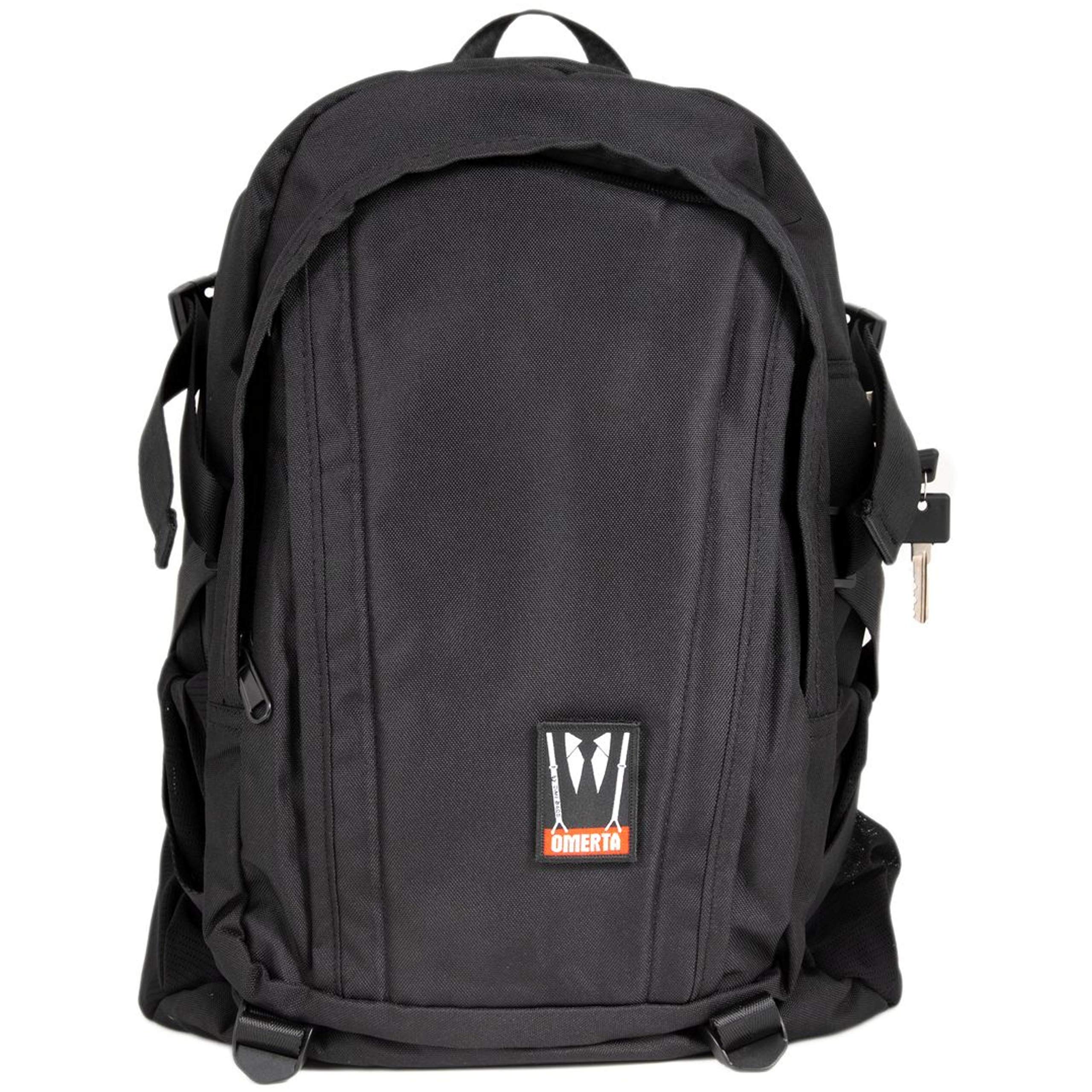 **Dime Bags The Transporter Backpack - Water-Resistant Polyester Commuter Backpack with Built-in Lock, Lightly Padded Shoulder Straps & Cotton Interior (Black) - Perfect for Travel, Work & School**