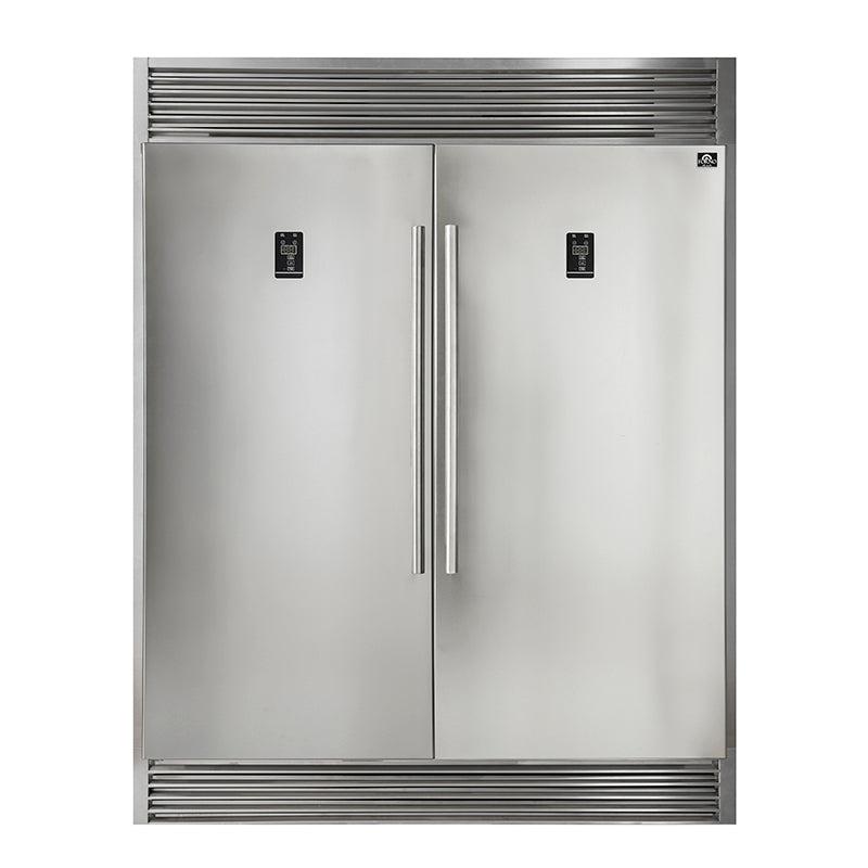 Forno Rizzuto 60-Inch 27.6 cu ft Professional Dual Zone Refrigerator Freezer Combo - Stainless Steel (FFFFD1933 60S) | Ideal for Restaurants, Catering & Large Family Kitchens